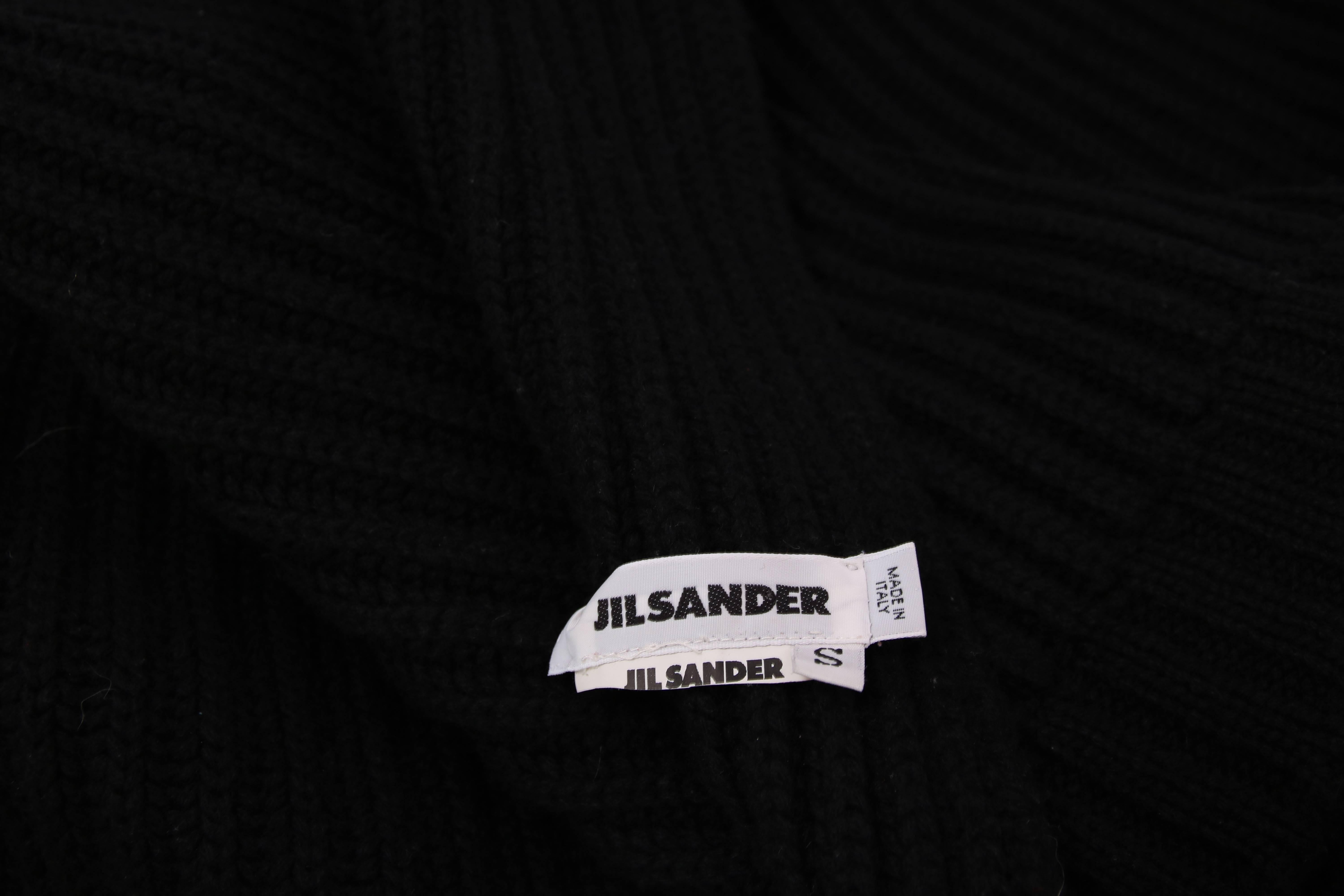 Jil Sander Black Cable Knit Wrap Vest 2