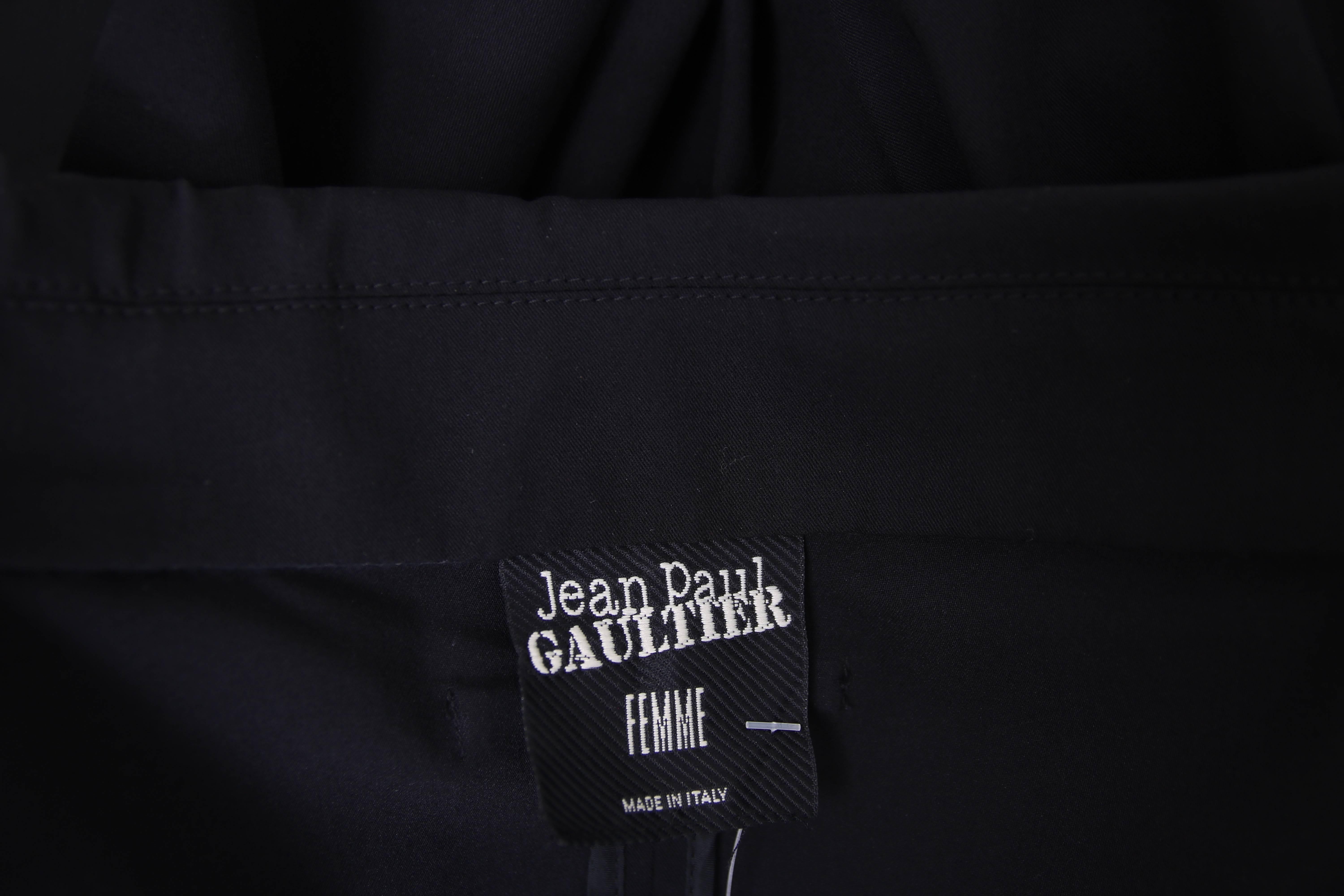 Jean Paul Gaultier Black Double Breasted Jacket w/Oversized Collar 2