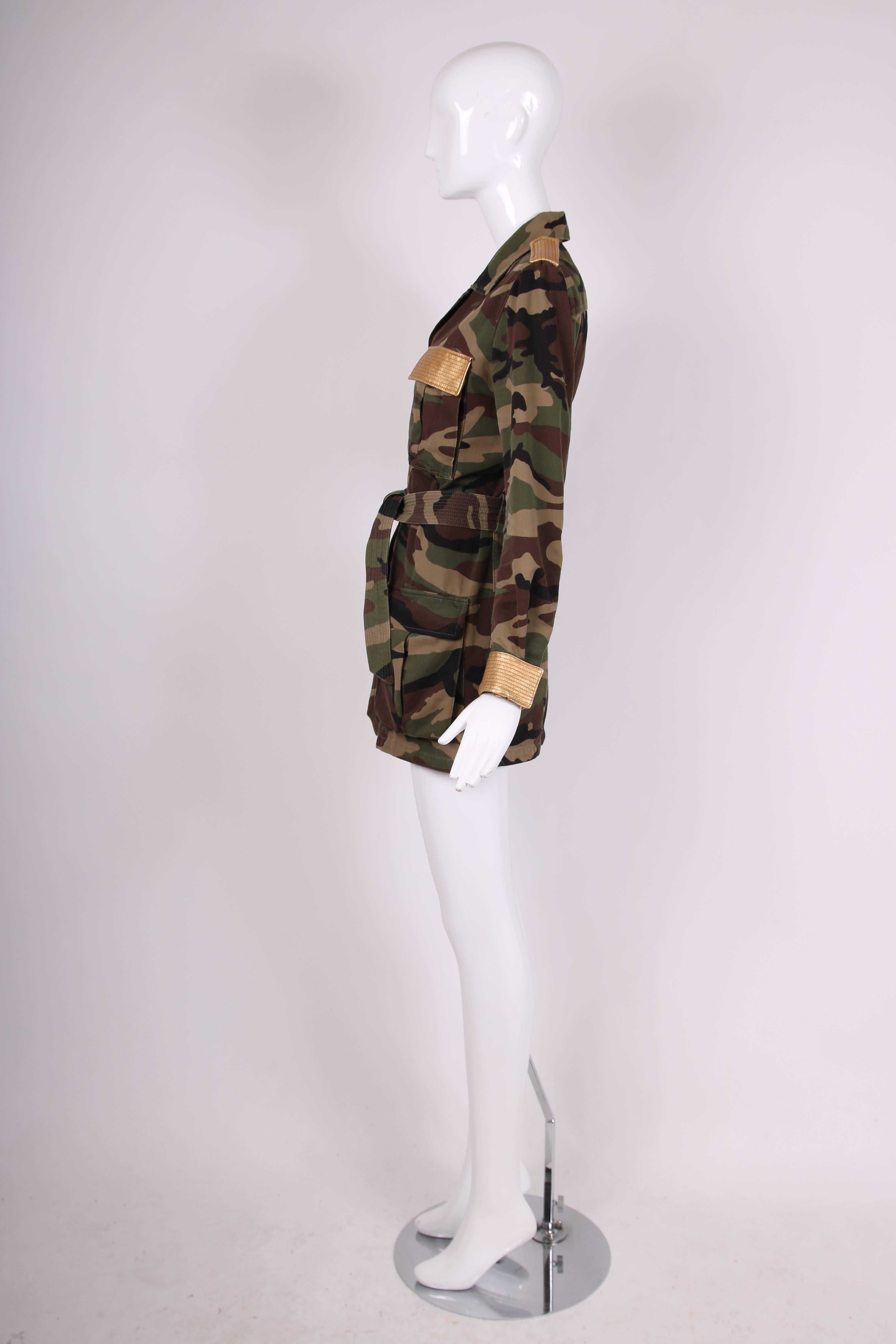 saint laurent camo jacket