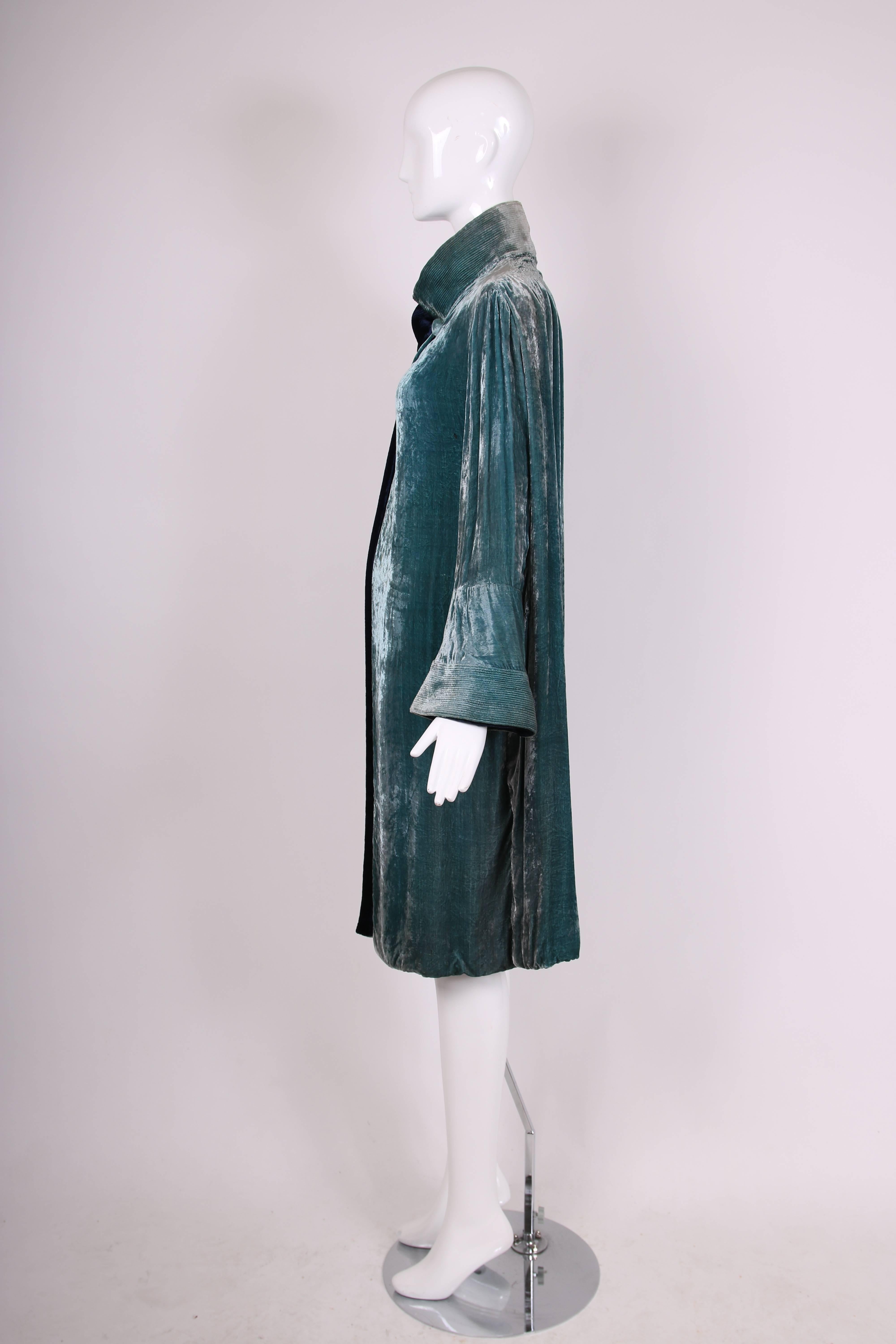 Attributed to Jeanne Lanvin Reversible Velvet Coat Ca. 1925 2