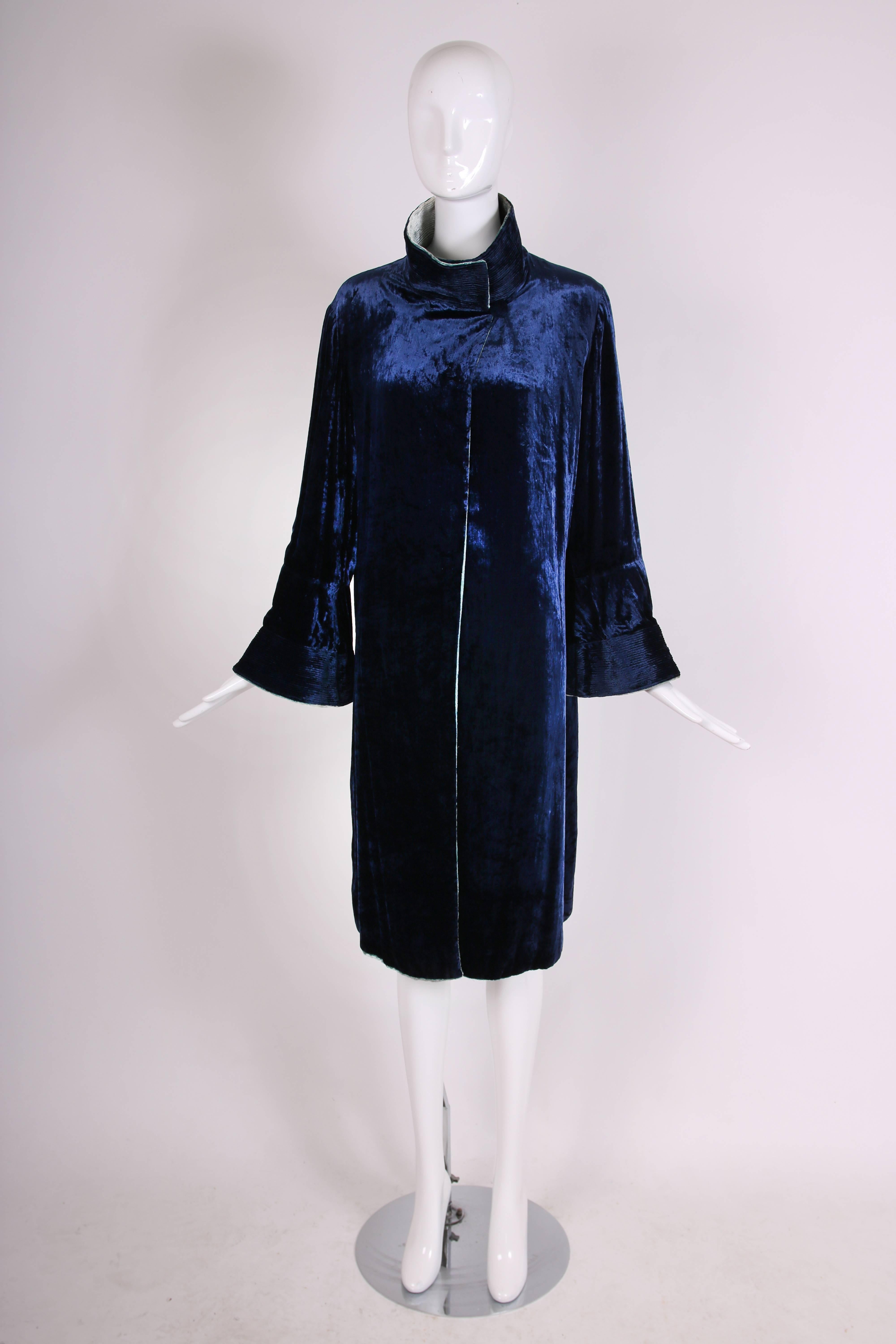 Women's Attributed to Jeanne Lanvin Reversible Velvet Coat Ca. 1925