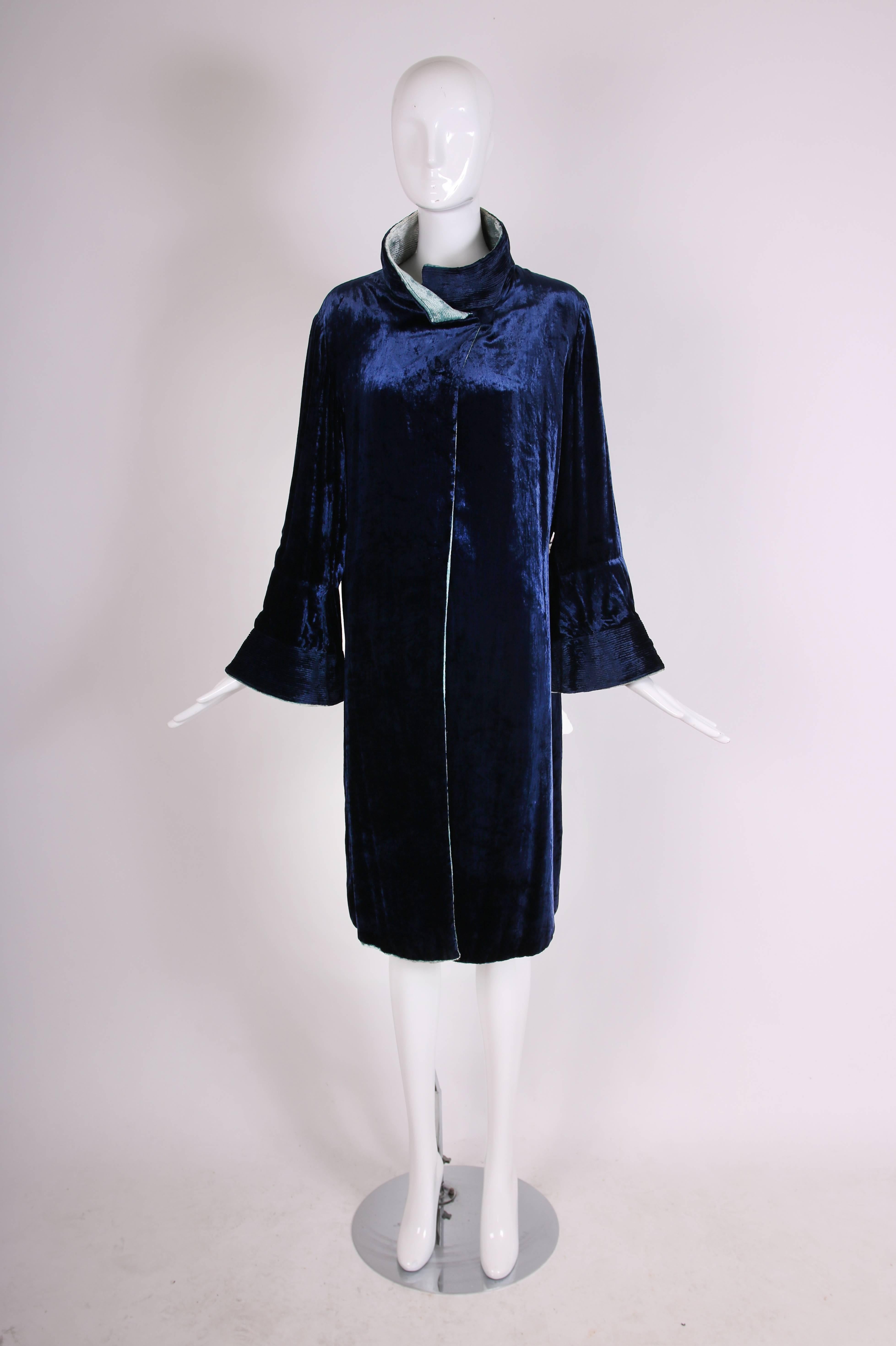 Attributed to Jeanne Lanvin Reversible Velvet Coat Ca. 1925 1