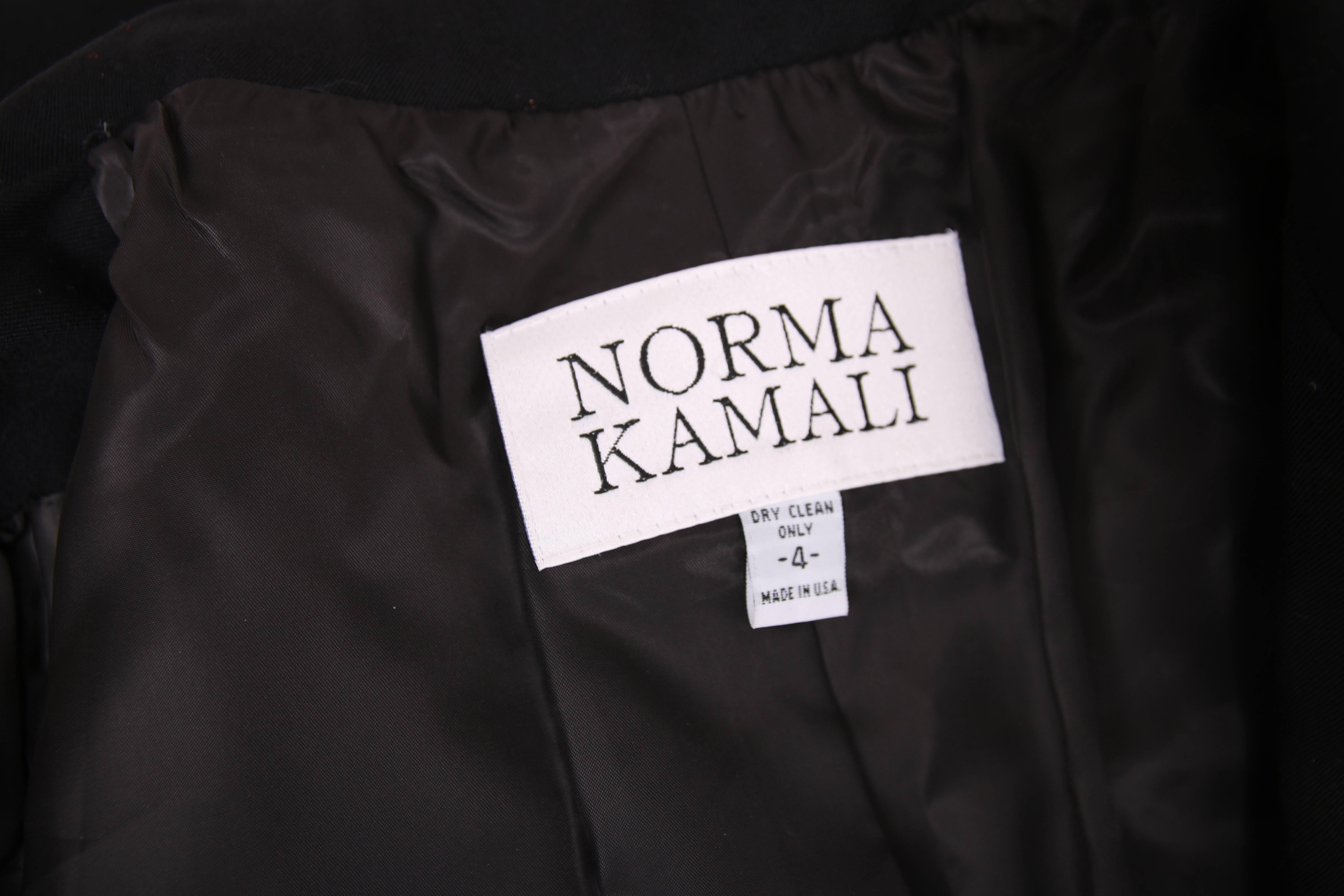 Vintage Norma Kamali Black Mini Romper w/Jacket Lapels 2