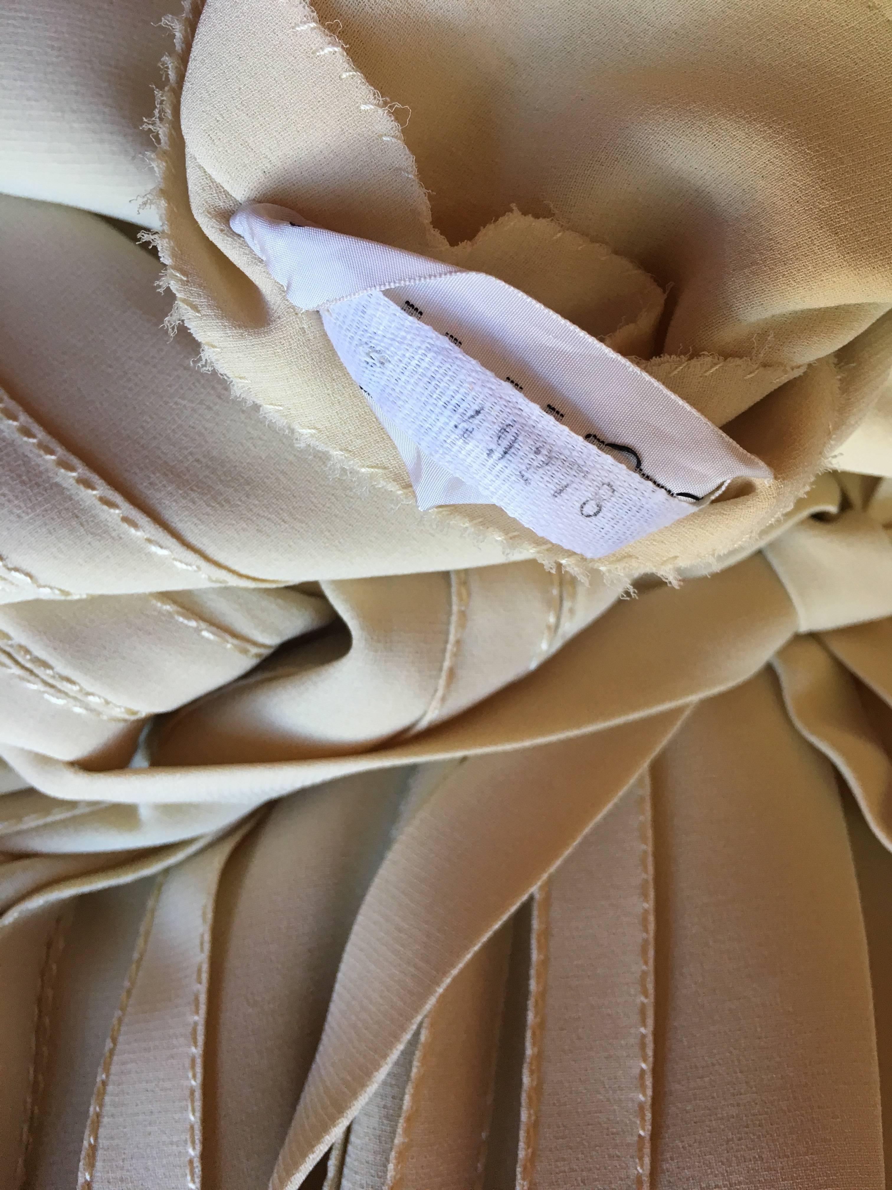 Ca. 1970 Chanel Haute Couture Silk Day Dress w/Pleating & Neck Ties n°49278 5