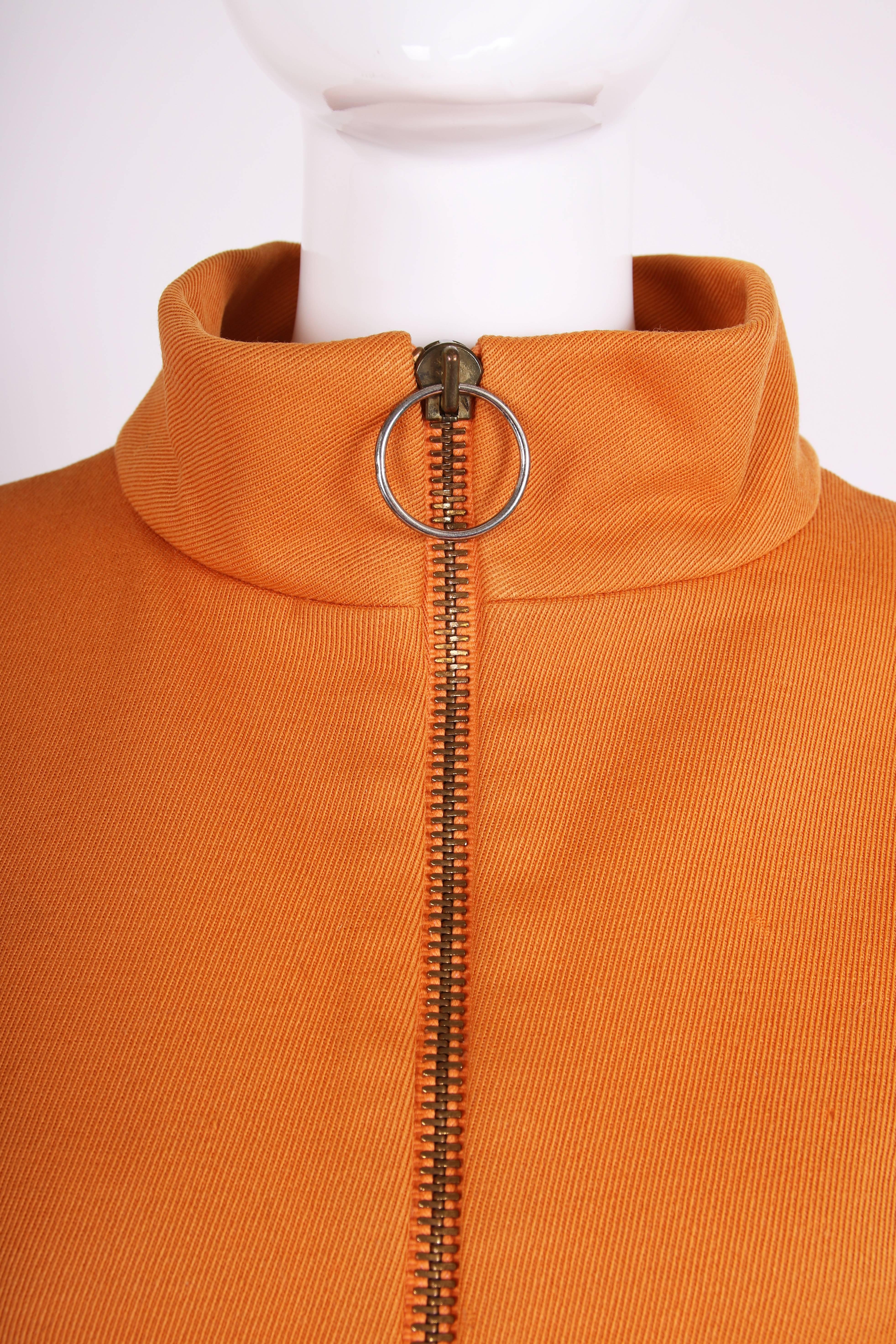 Pierre Cardin 'Cosmos Collection' Burnt Orange Wool Space Age Jacket ca.1964 In Good Condition In Studio City, CA