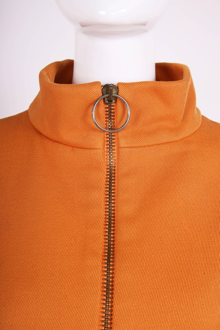 Pierre Cardin 'Cosmos Collection' Burnt Orange Wool Space Age Jacket ca