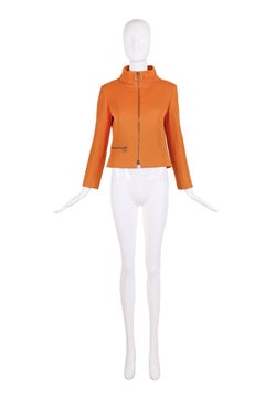 Pierre Cardin 'Cosmos Collection' Burnt Orange Wool Space Age Jacket ca.1964