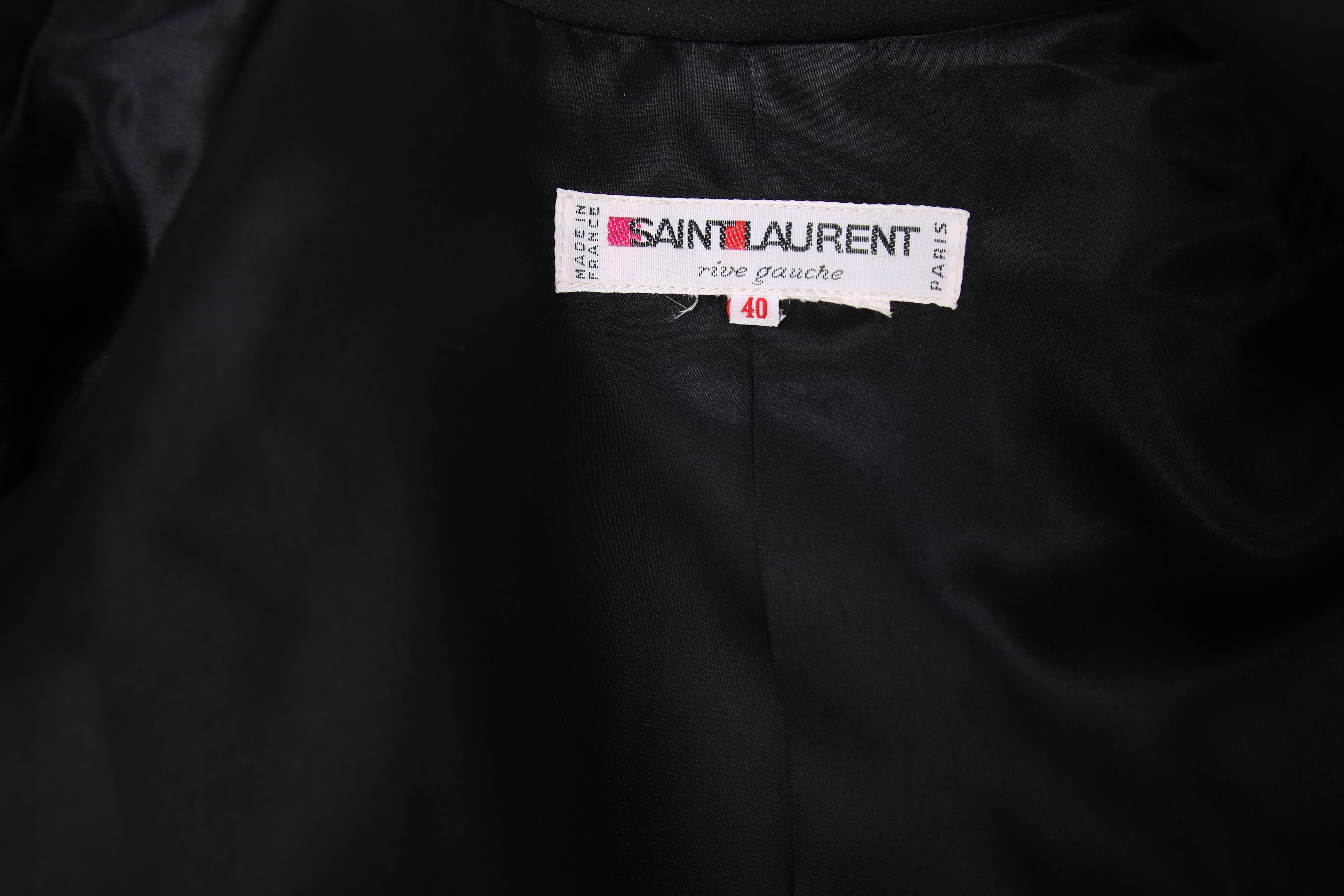 Iconic Yves Saint Laurent YSL Black Le Smoking Tuxedo Jacket Blazer 1
