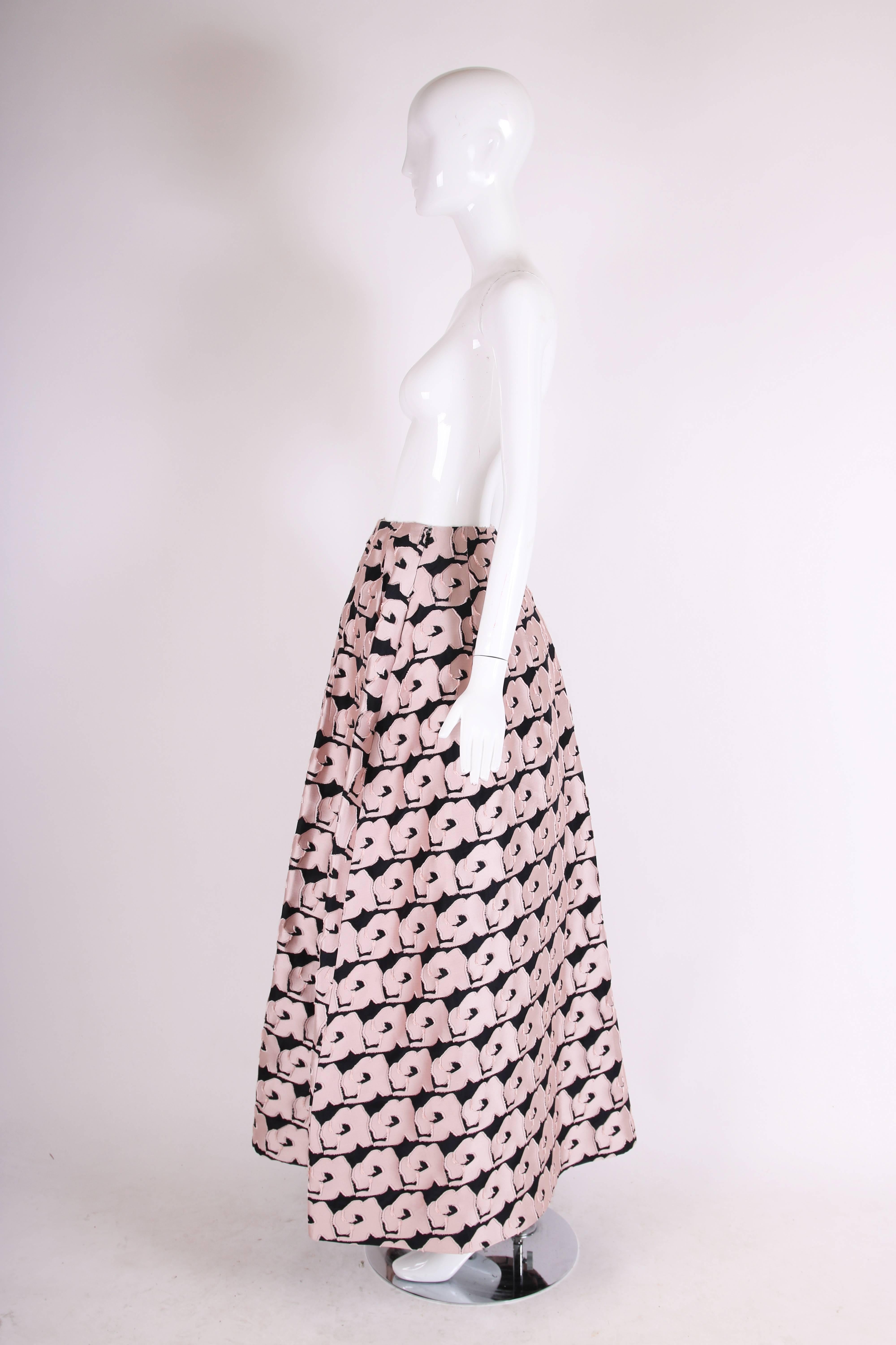 2013 Christian Dior by Raf Simons Silk Floral Voluminous Ball Skirt In Excellent Condition In Studio City, CA