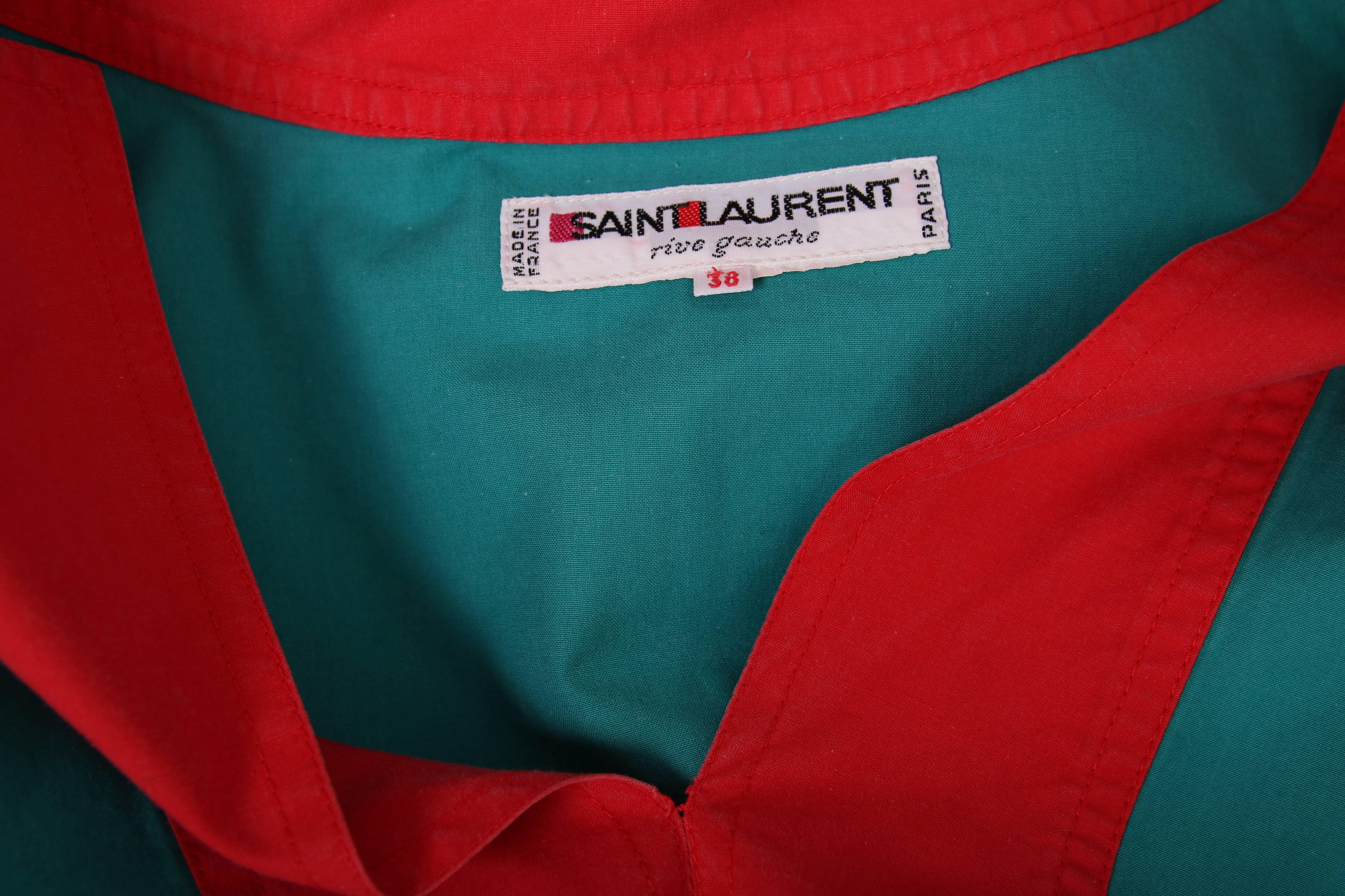 Women's Vintage Yves Saint Laurent YSL Color Block Tunic Day Dress