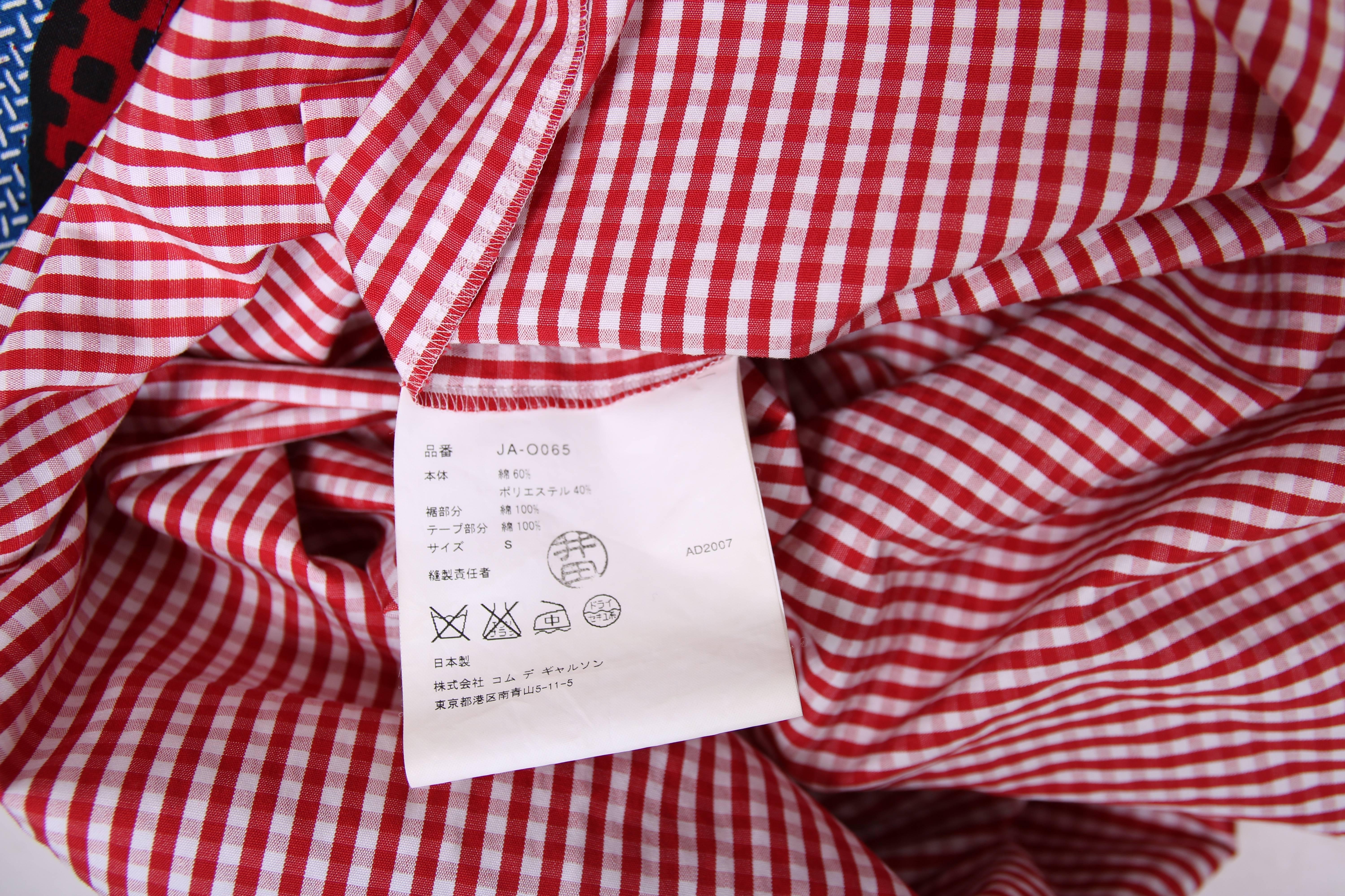 2007 Junya Watanabe for Comme des Garcons Sleeveless Hooded Print Dress 1
