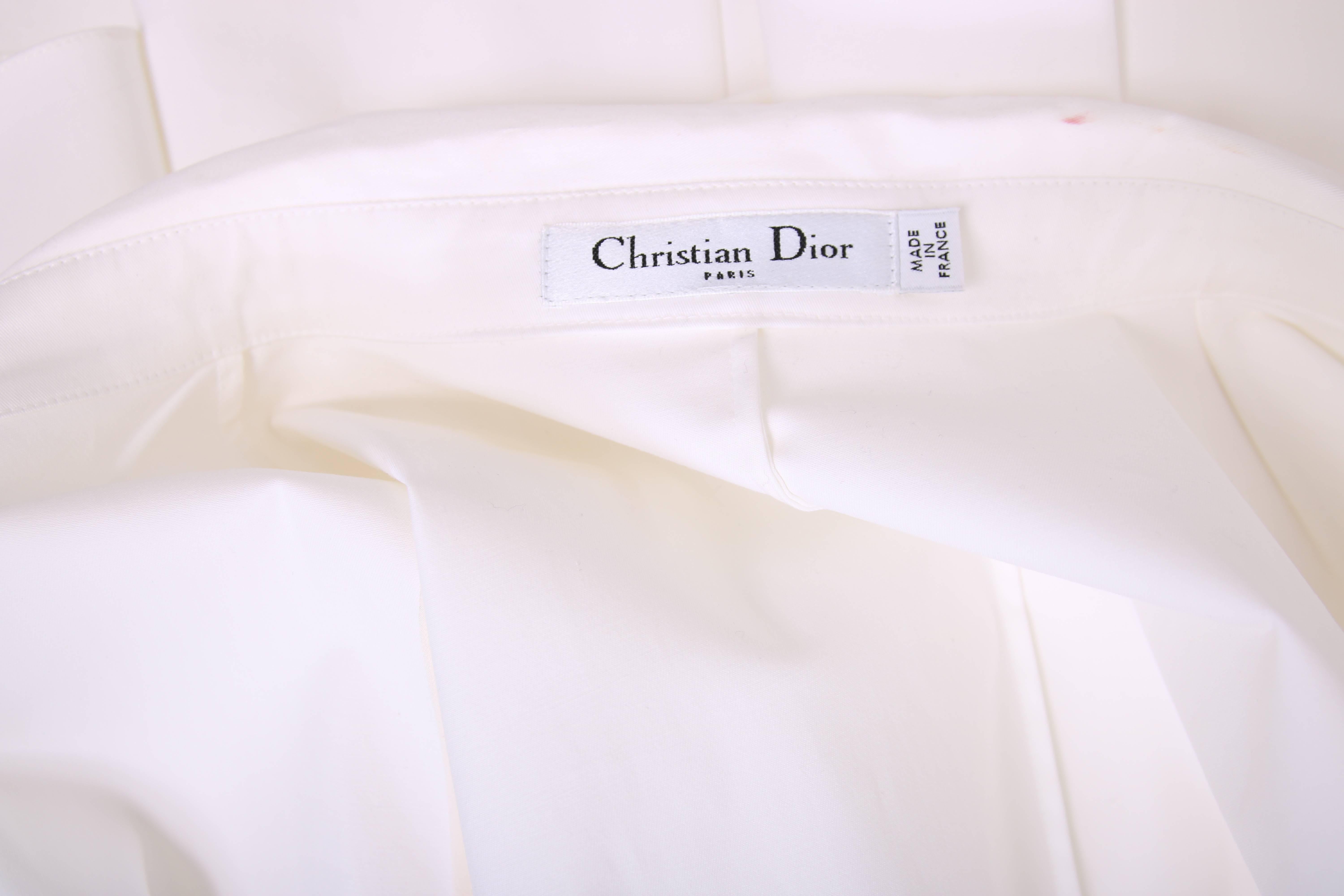 2013 Christian Dior by Raf Simons White Sleeveless Day Dress w/High-Low Hem 2