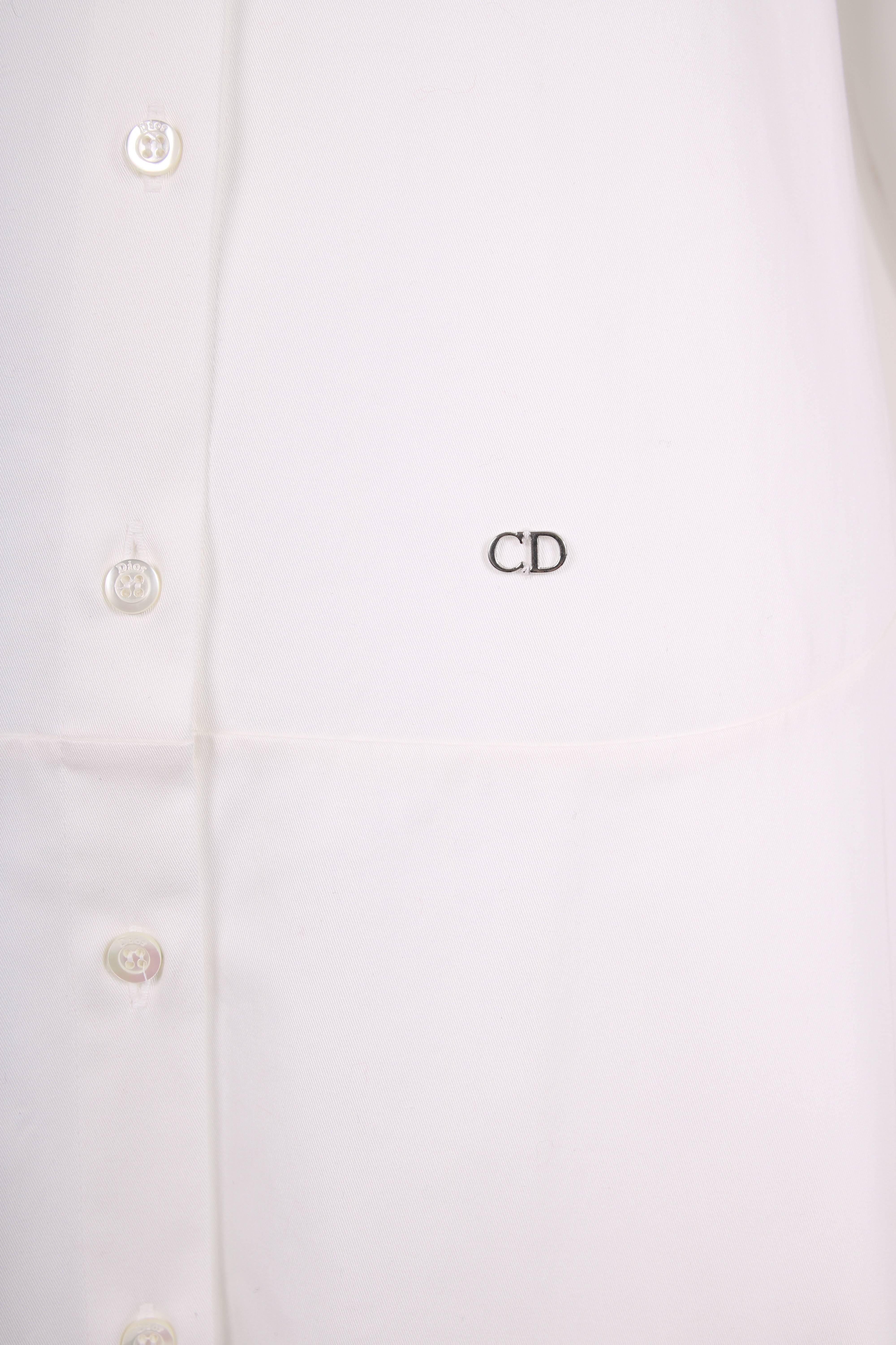 2013 Christian Dior by Raf Simons White Sleeveless Day Dress w/High-Low Hem 1