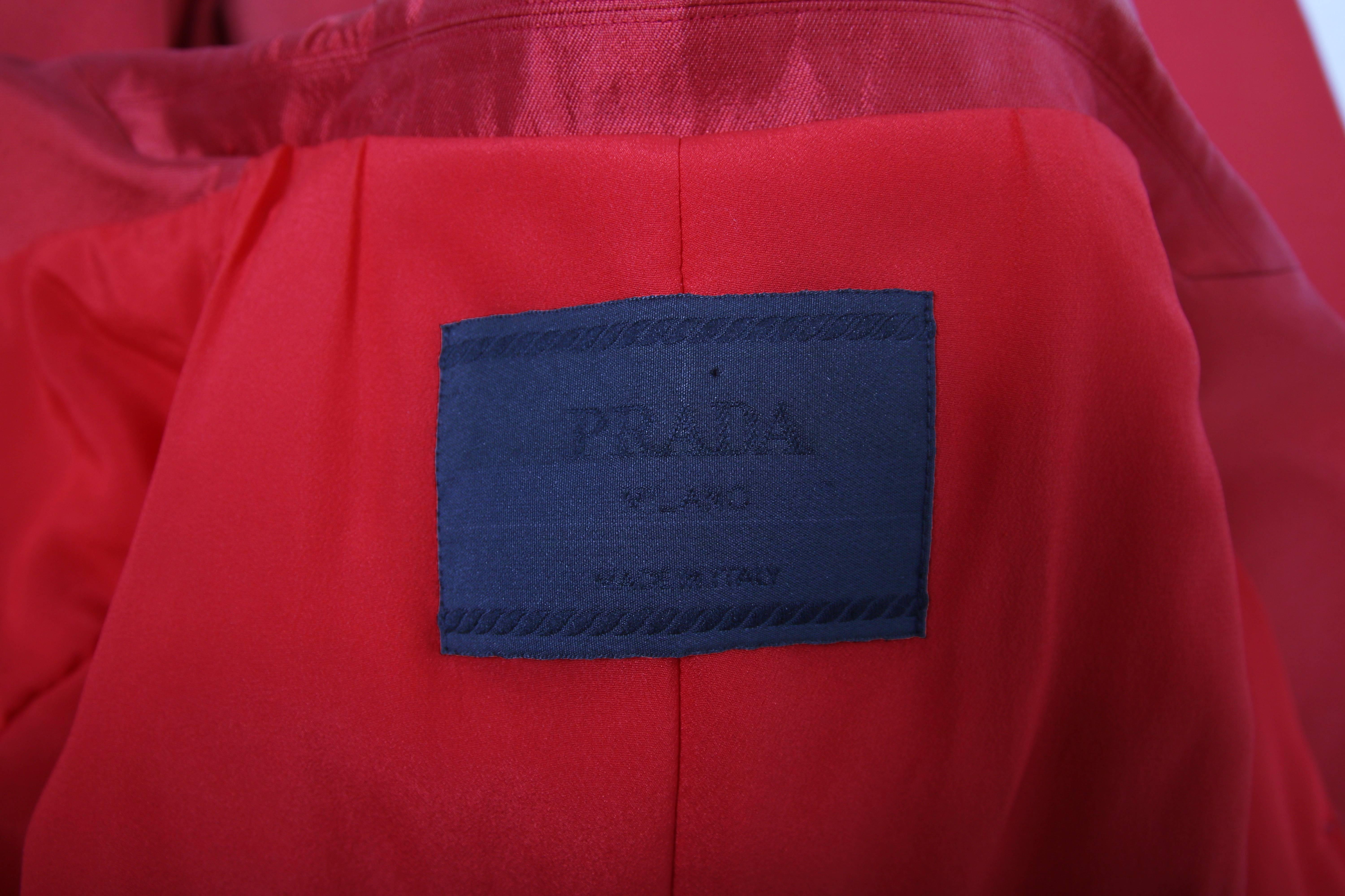 Prada Silk/Wool Blend Double Breasted Coat 1