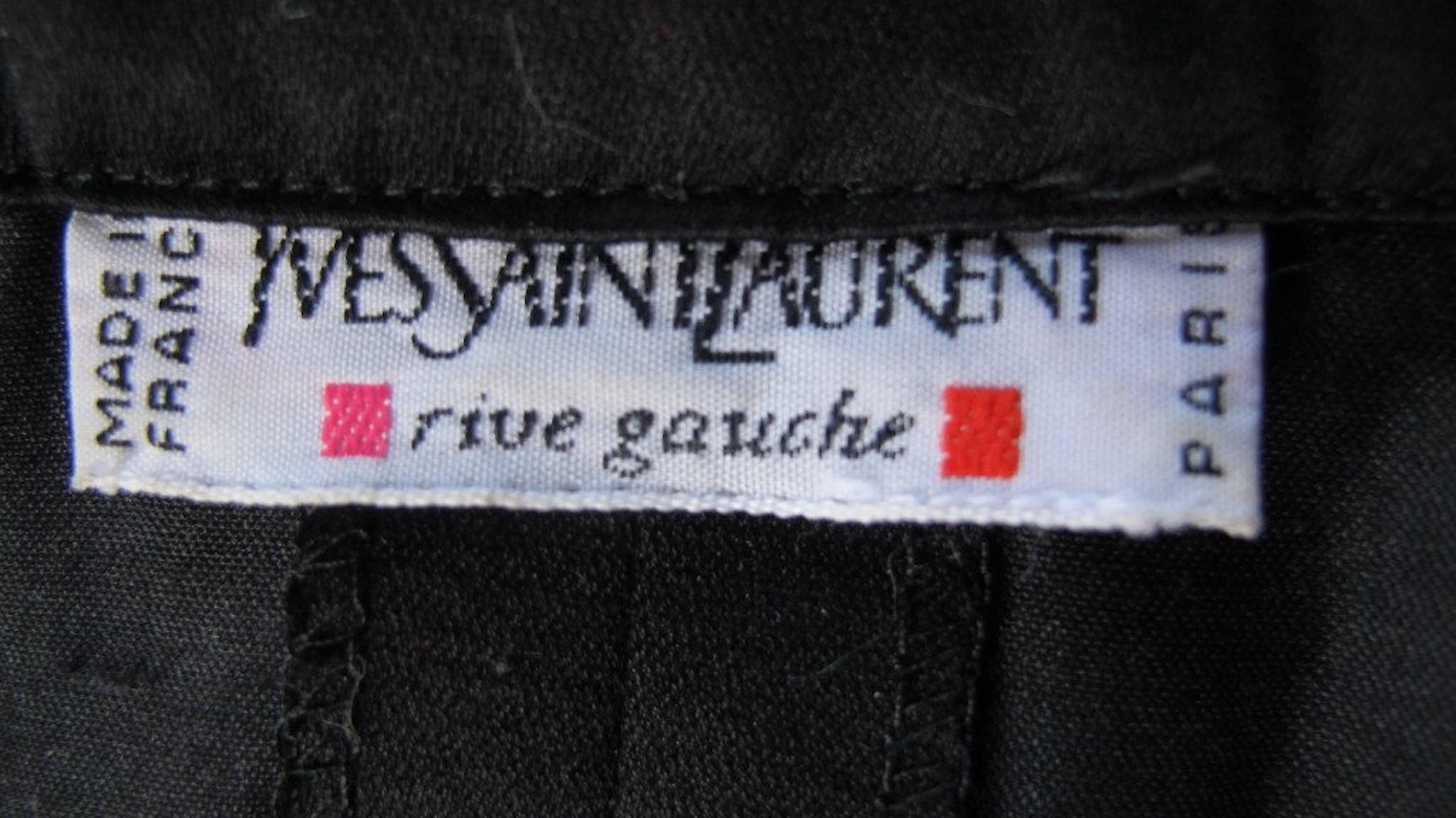 Yves Saint Laurent YSL Sleeveless Black Day Dress w/Heart-Shaped Buttons 1