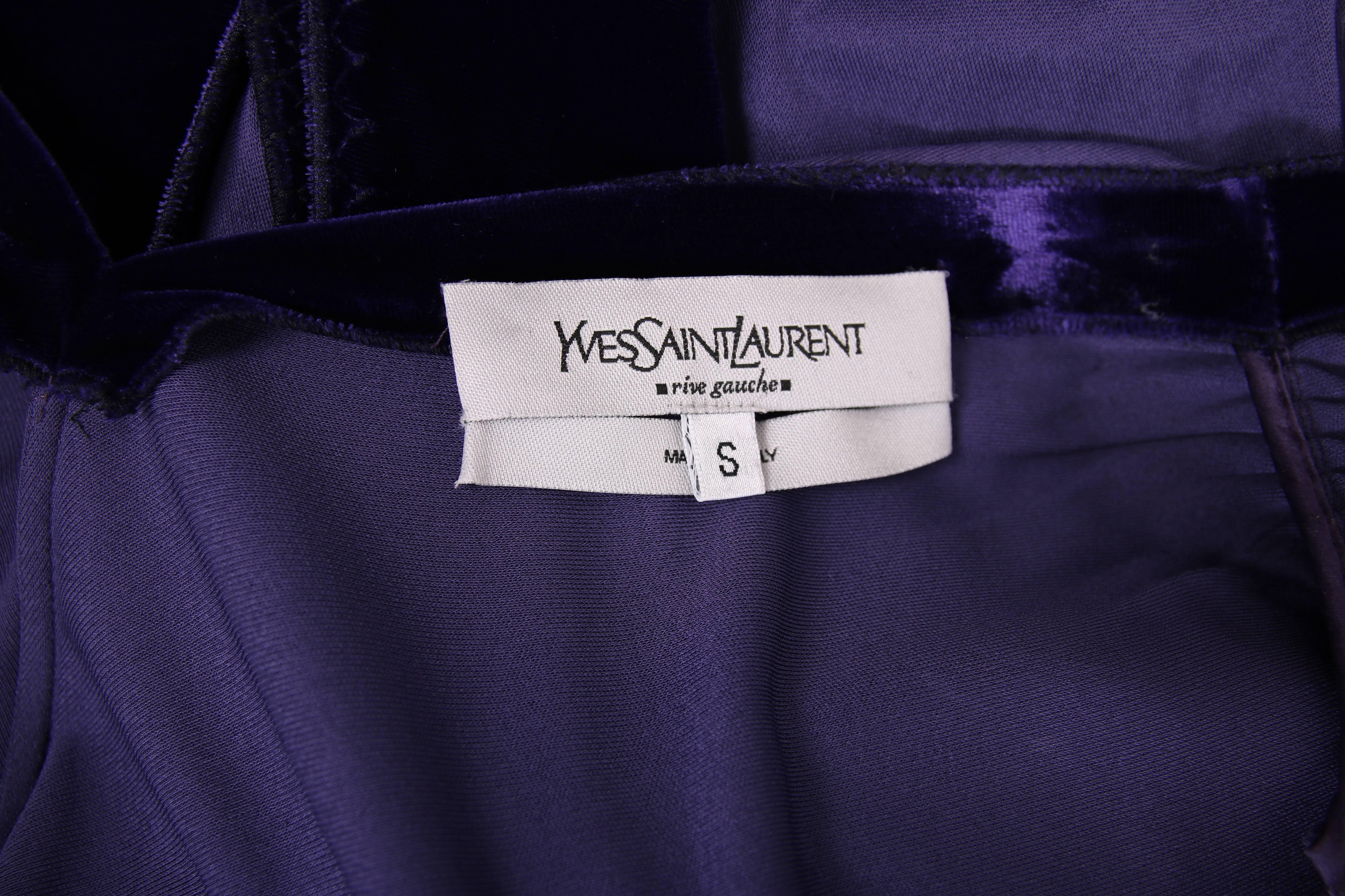 Yves Saint Laurent YSL by Tom Ford Purple Maxi Dress W/Velvet Ties 3