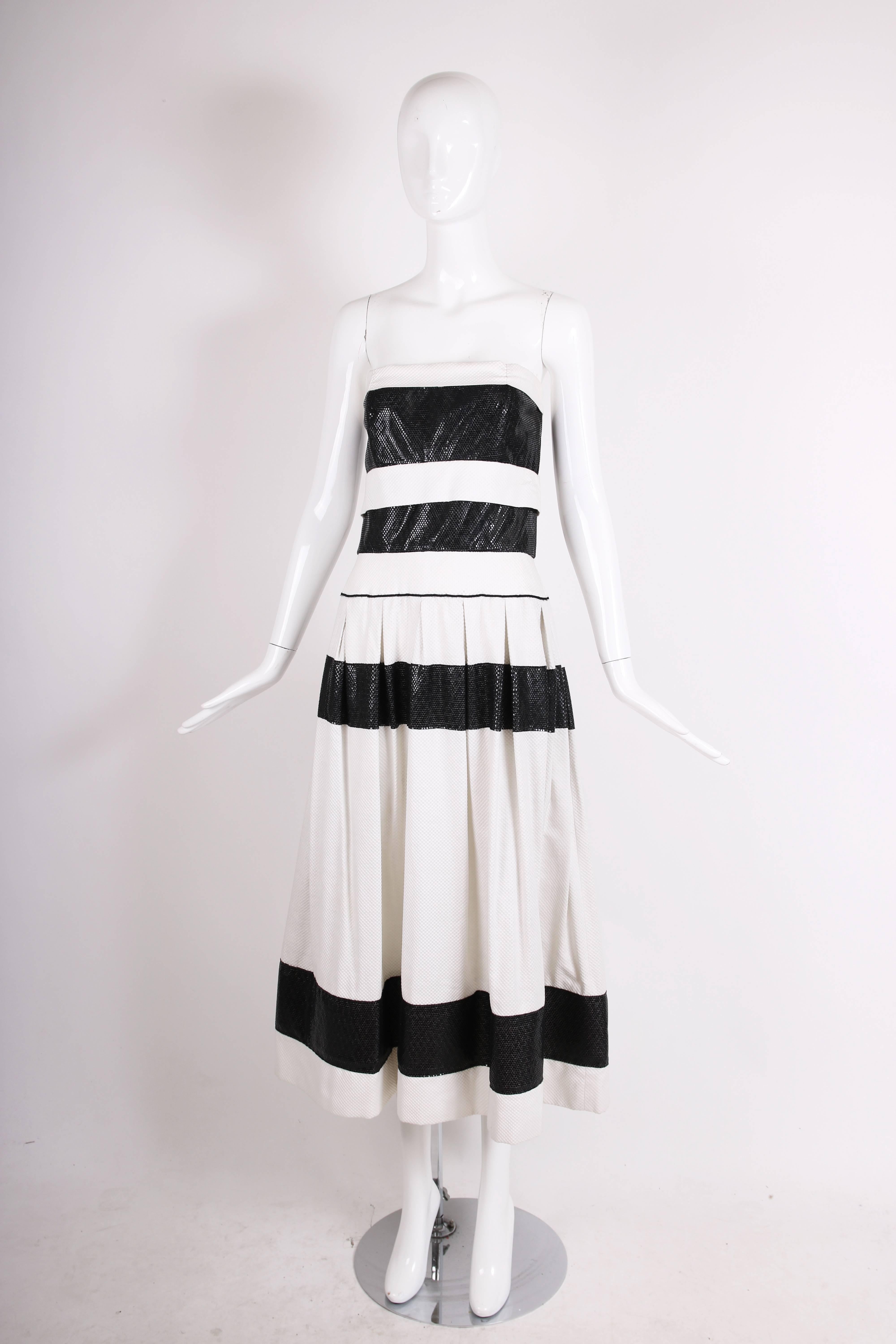 chanel black and white dress