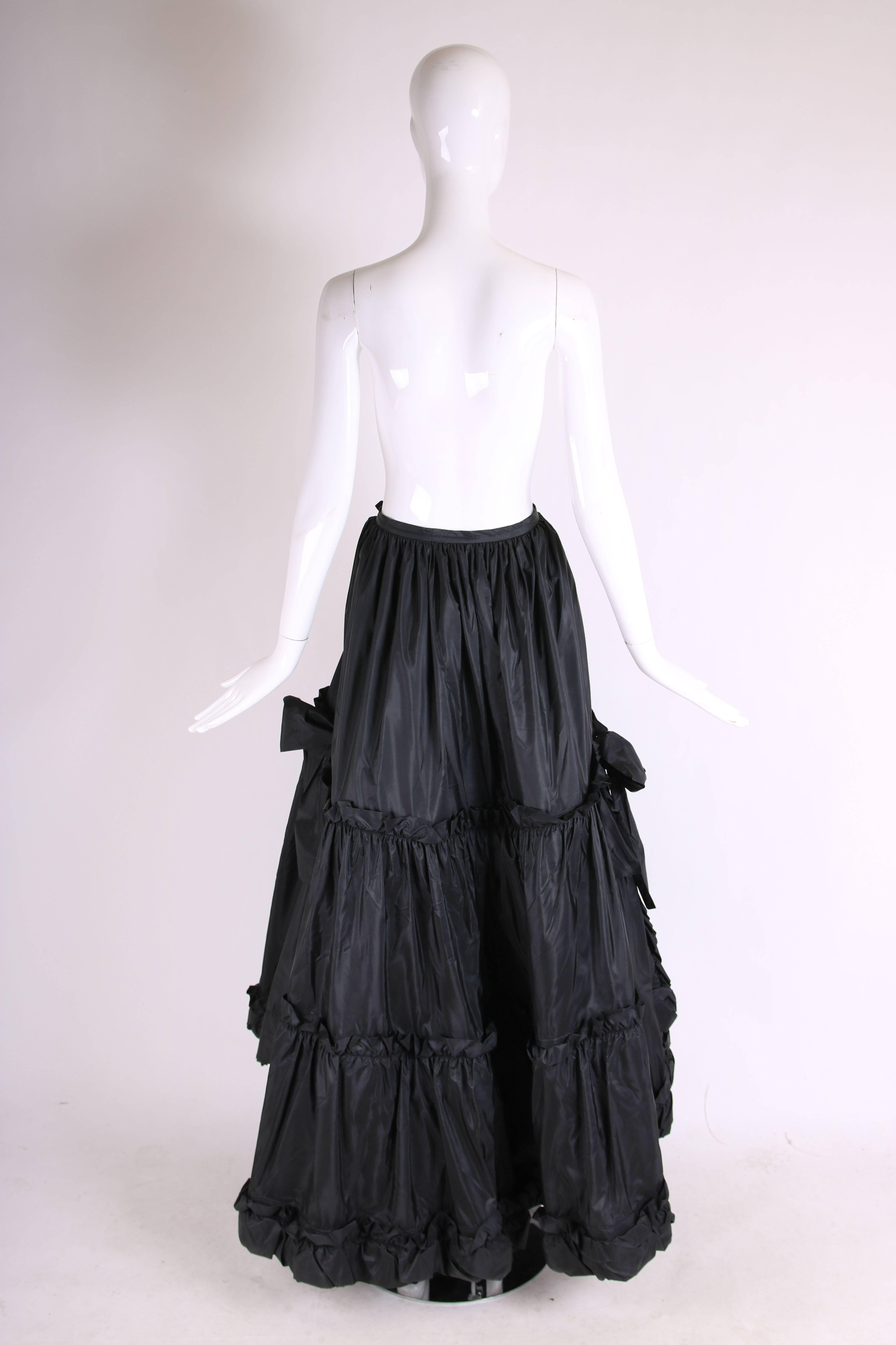 taffeta black skirt