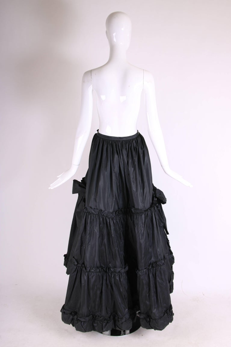 1970s Yves Saint Laurent Ruffled Tiered Skirt & Top Set