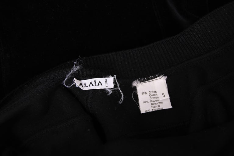 Alaia Black Stretch Velvet Bodycon Mini Dress w/Open Back For Sale at ...