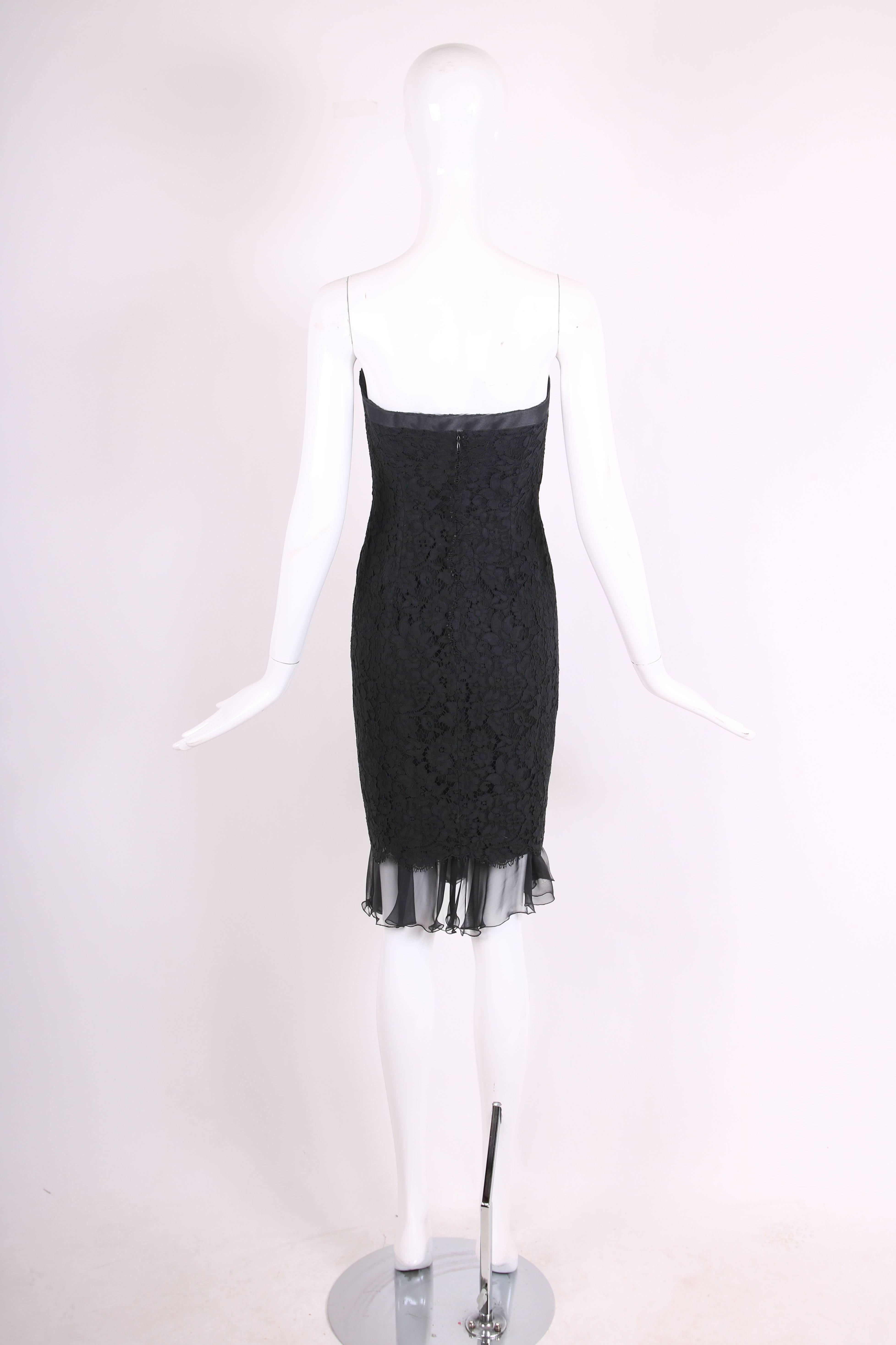 chanel black lace dress