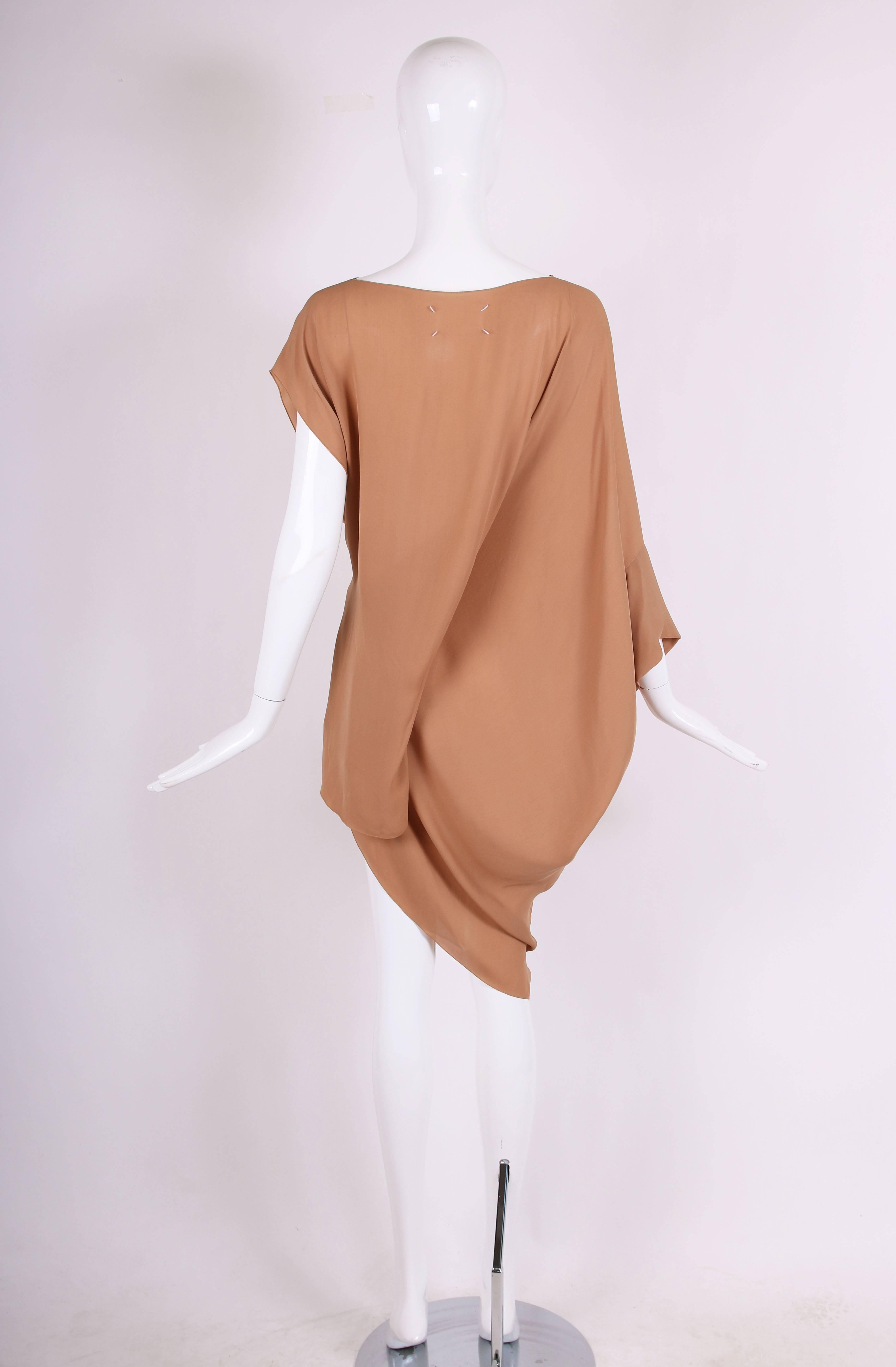Women's Margiela Silk Single-Shoulder Dress Tunic Top