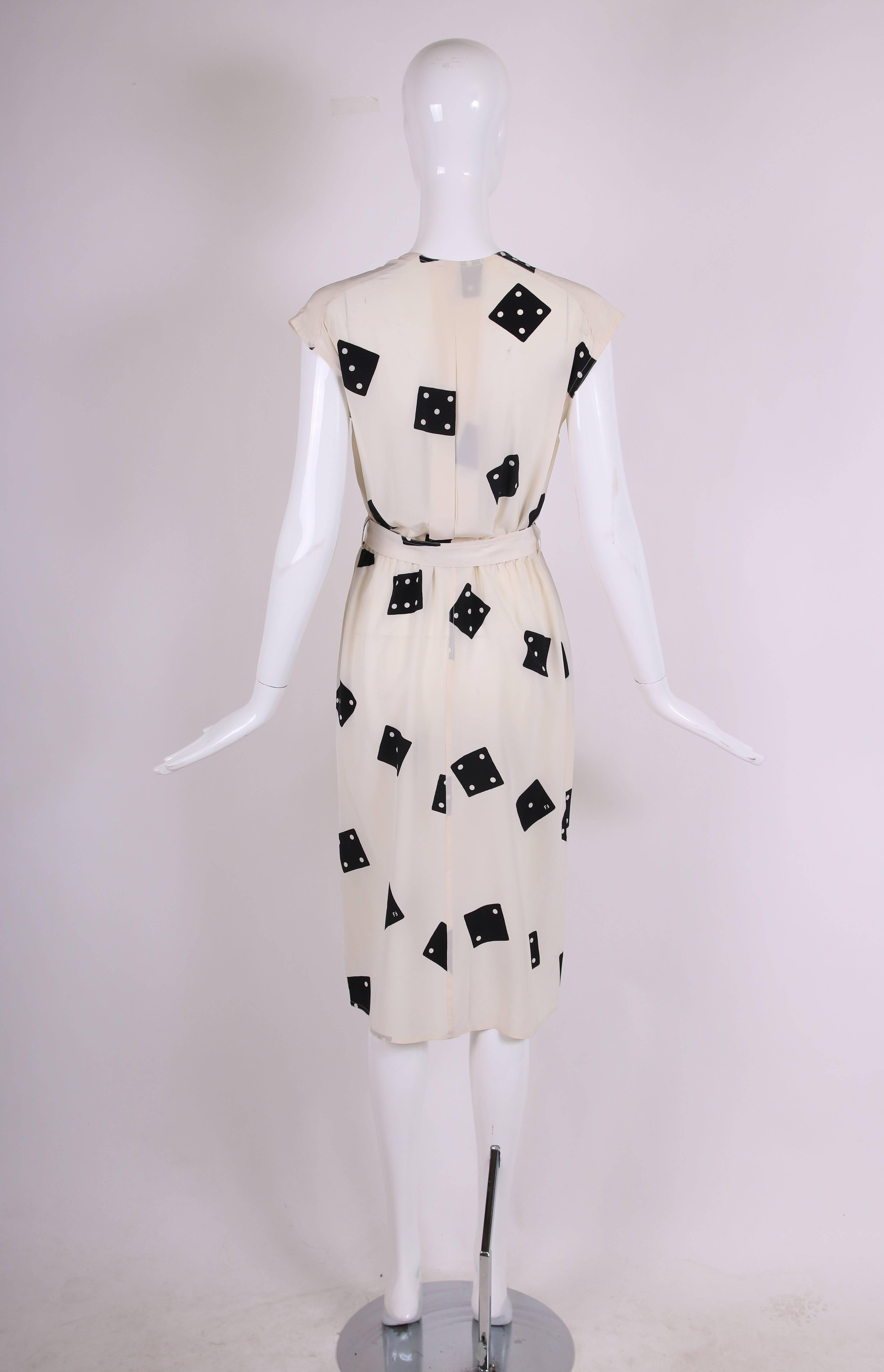 fendi black and white dress