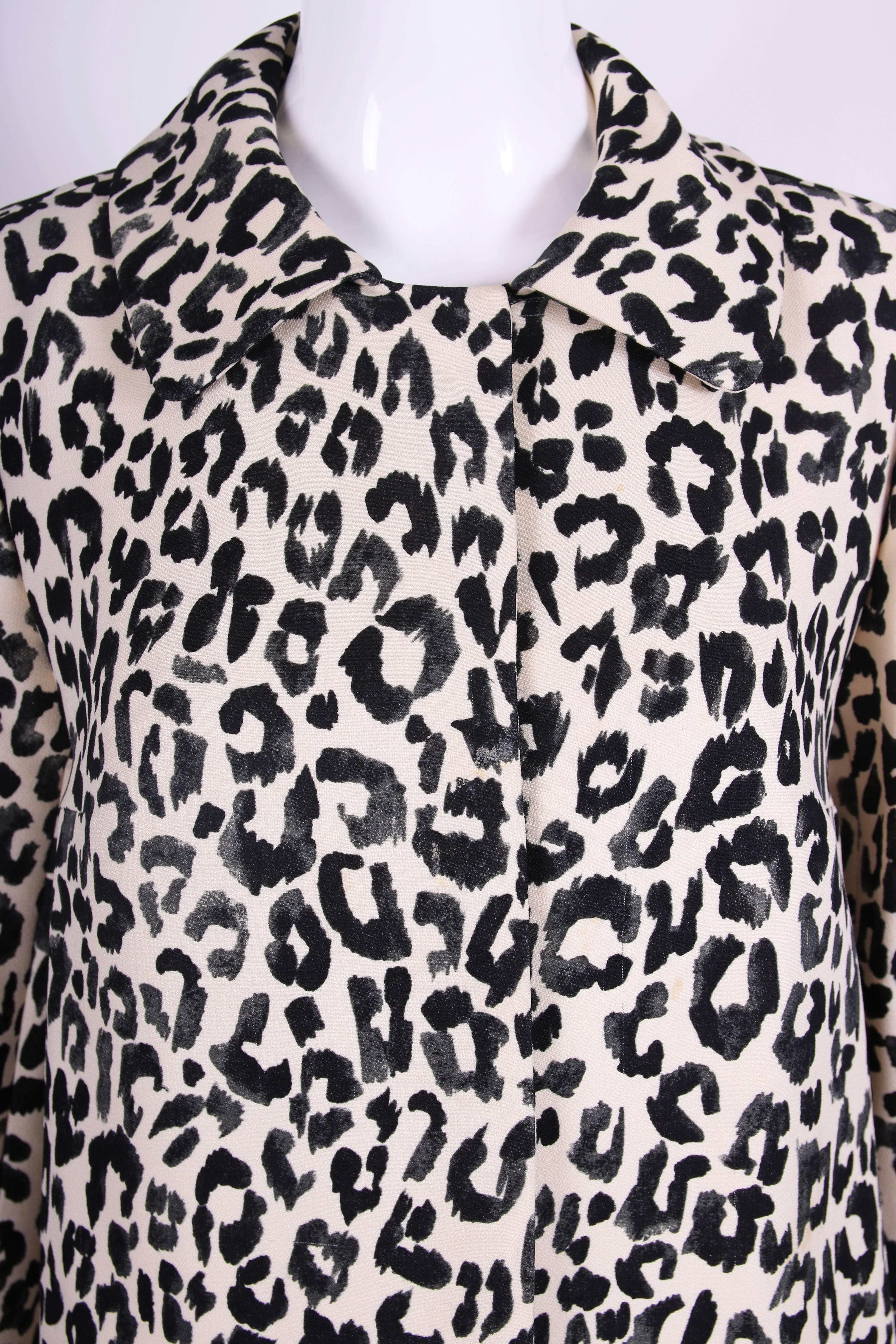 1998 Chloe by Stella McCartney Leopard Print Coat In Excellent Condition In Studio City, CA