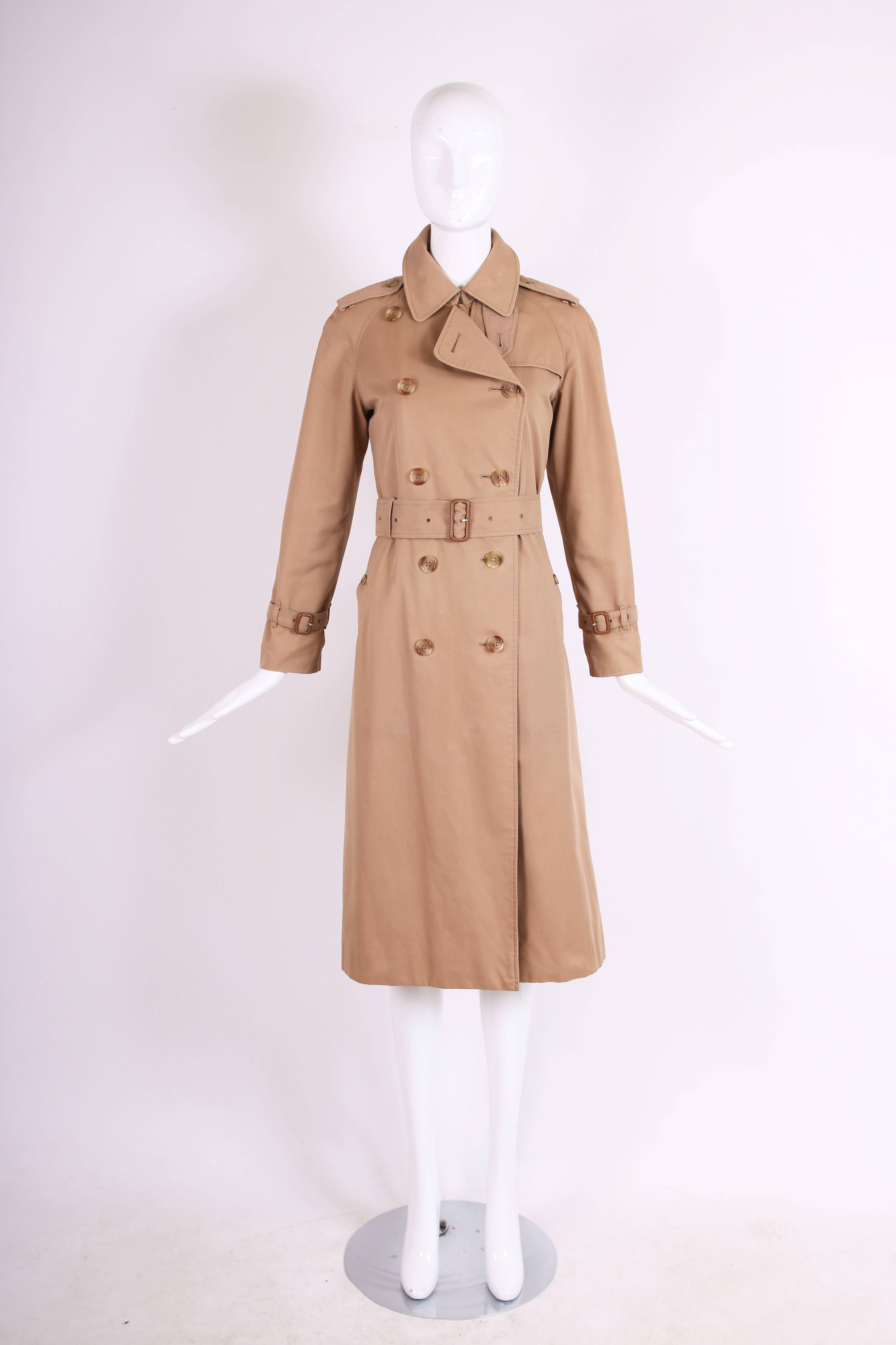 Burberry Trench Coat in Camel with Plaid Interior Lining at 1stDibs | which burberry  trench coat to buy, burberry camel wool coat, red burberry trench coat