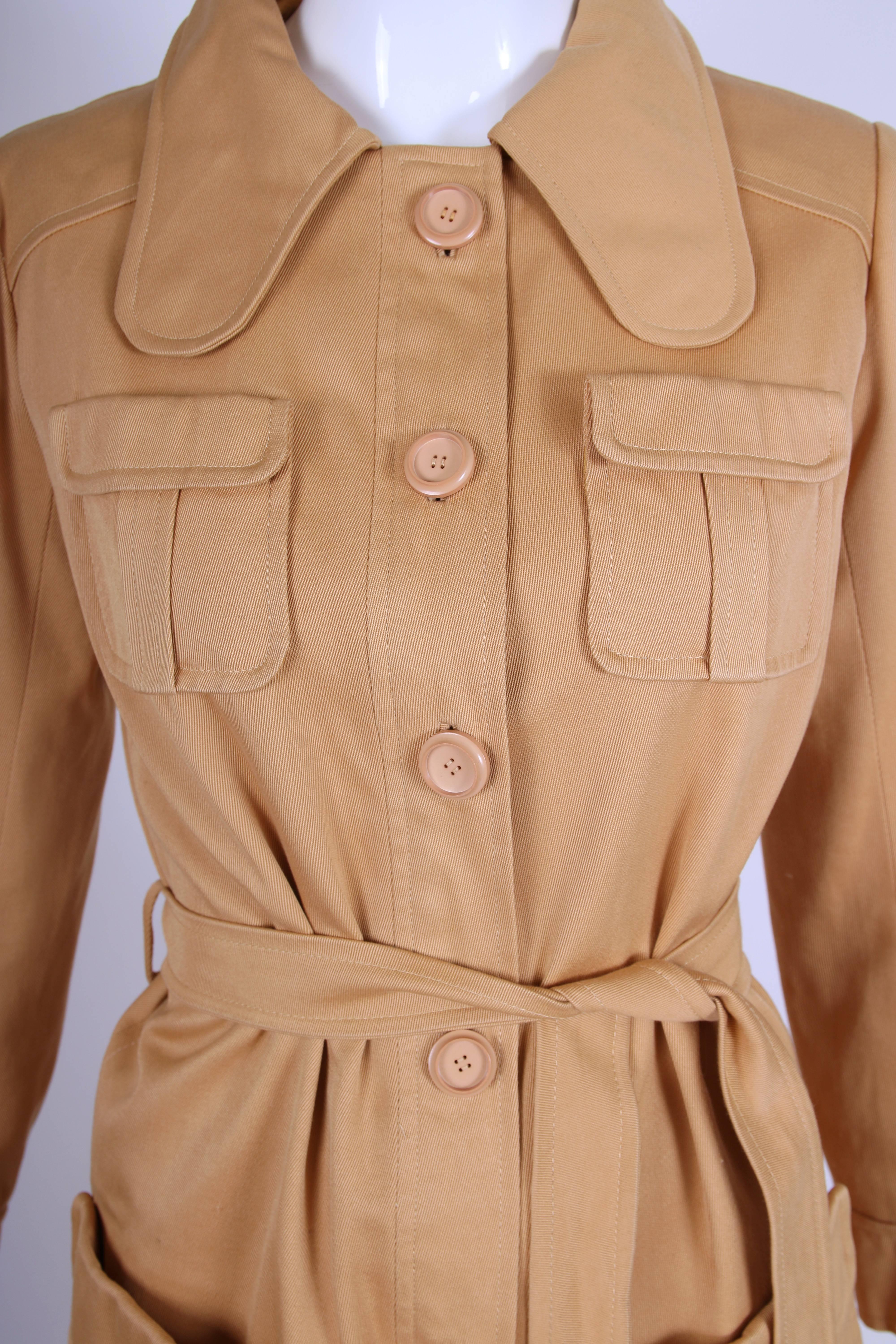 Attrib. to 1970's  Ungaro Belted Jacket Top  For Sale 2