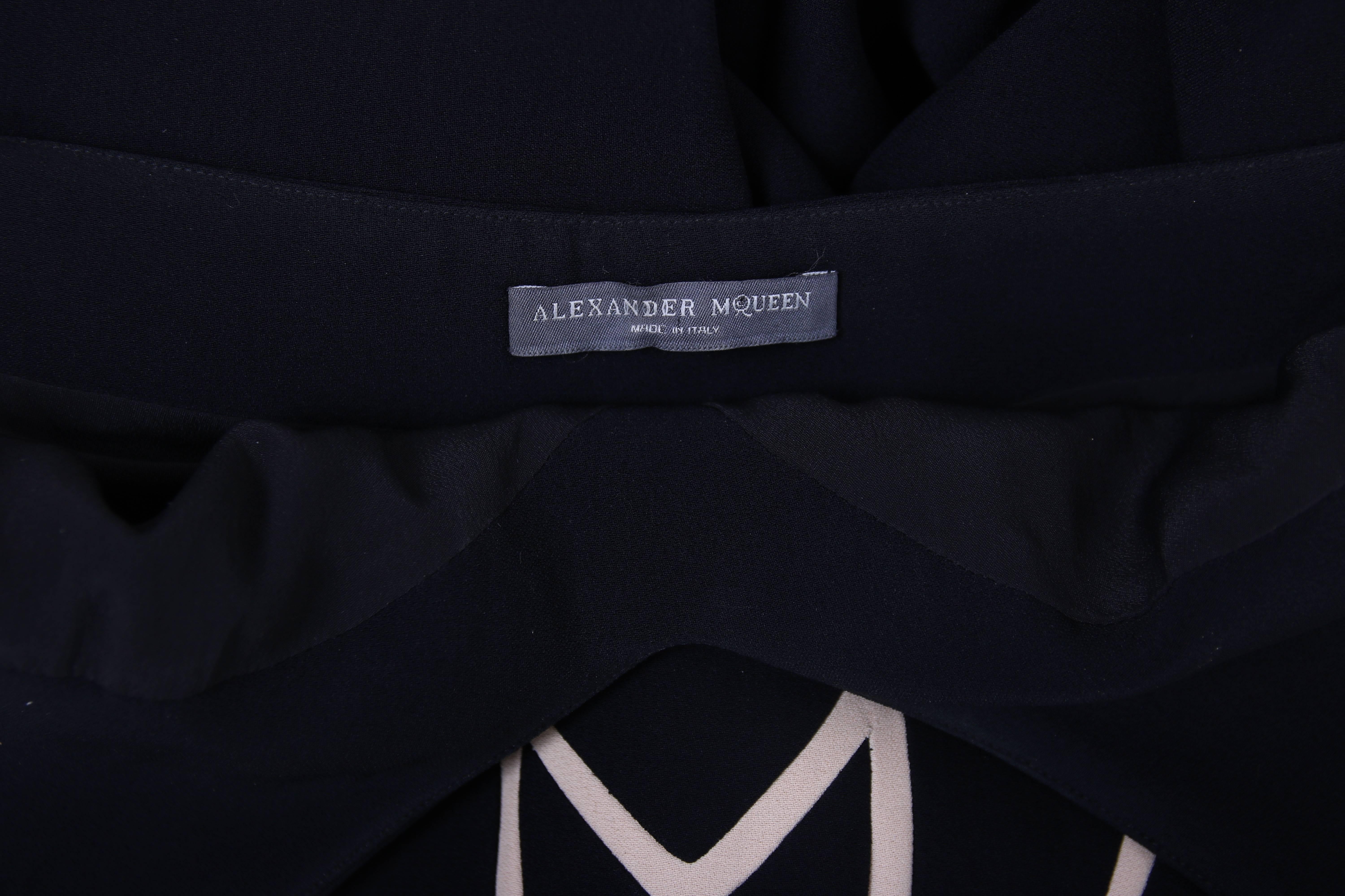 Alexander McQueen Black Halter Jumpsuit with Geometric Motif, 2008  For Sale 1