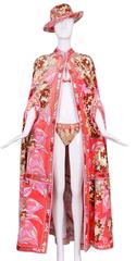 Vintage 1960s/1970's Emilio Pucci Matching Cape, Bikini and Hat Set
