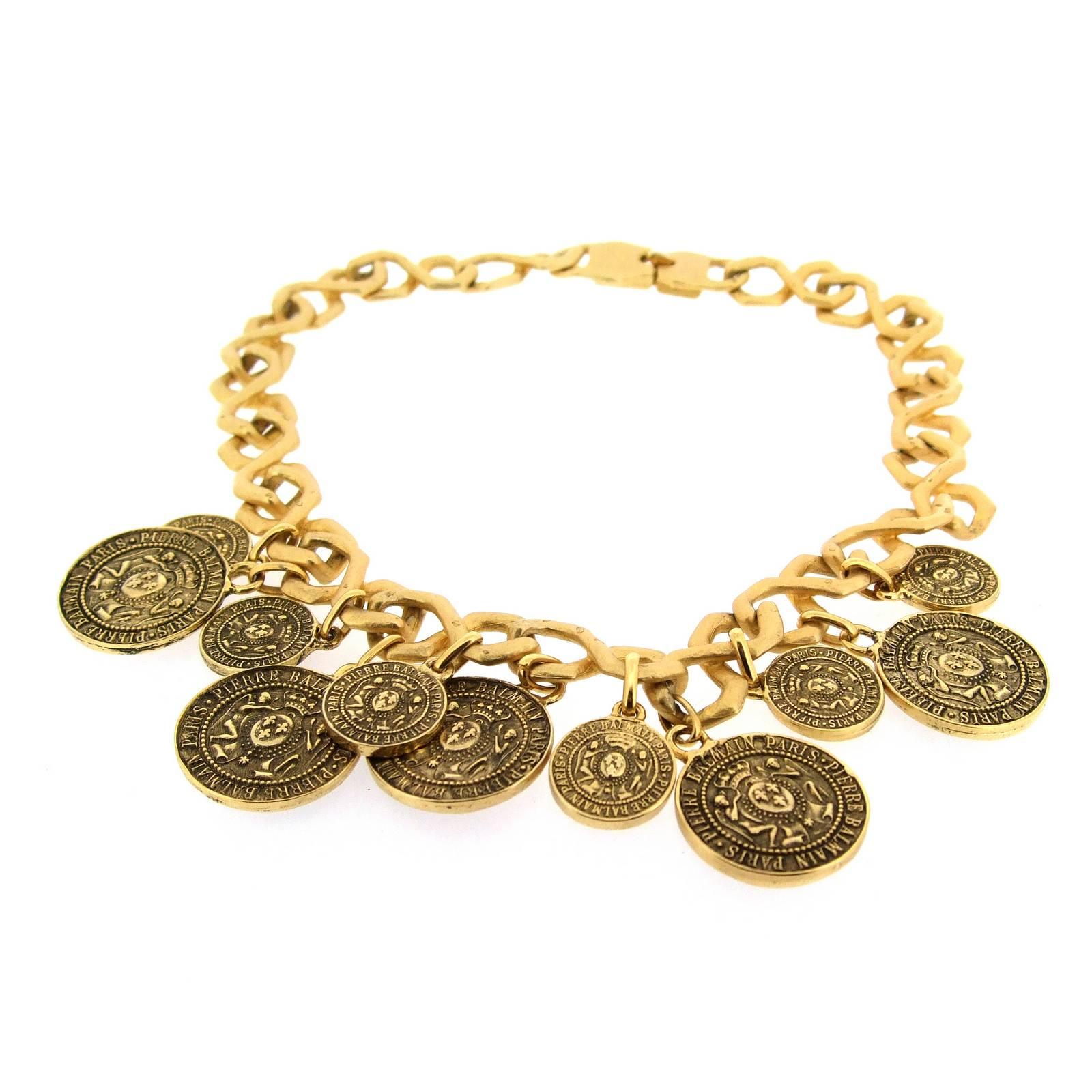 Pierre Balmain Gold Coin Necklace