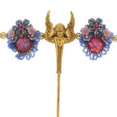 Staley Hagler Opal Pink Vintage Earrings