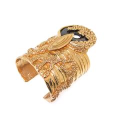 Yves Saint Laurent Statement Gold Black Cuff