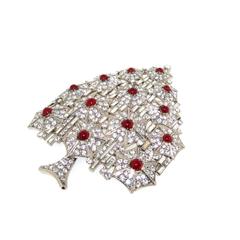 Large Christmas tree brooch by Cristobal London