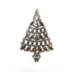 Large Christmas Tree brooch by Cristobal London