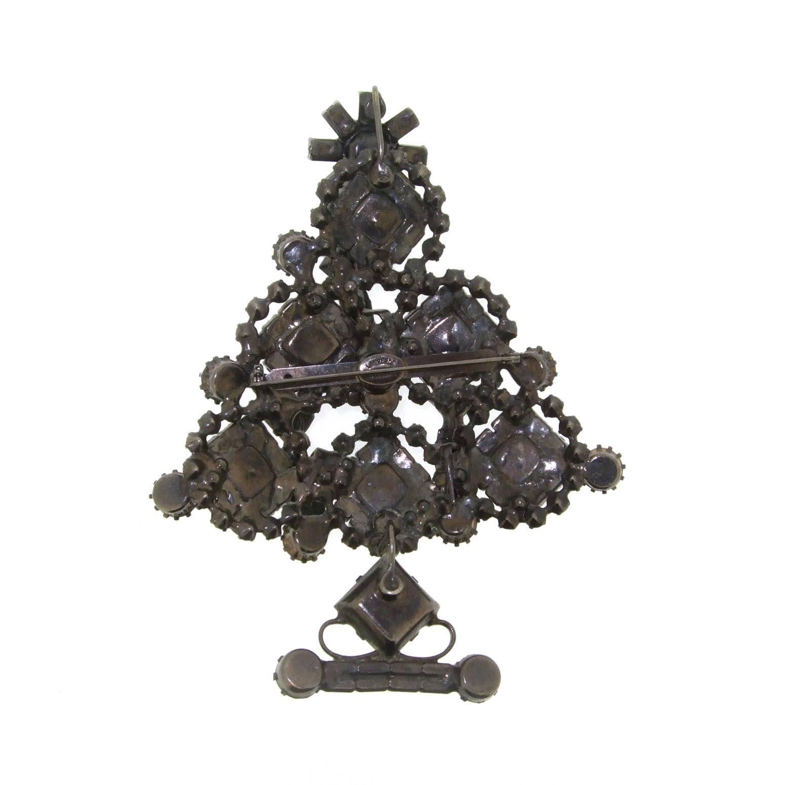 Modern Rare Large Christmas Tree Brooch by Lawrence Larry Vrba For Sale