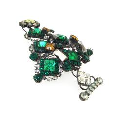 Rare Large Christmas Tree Brooch by Lawrence Larry Vrba