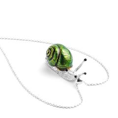 Enamel Snail Pendant Necklace by Deakin & Francis