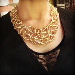 1990s Elizabeth Taylor for Avon Twisted Vine Necklace