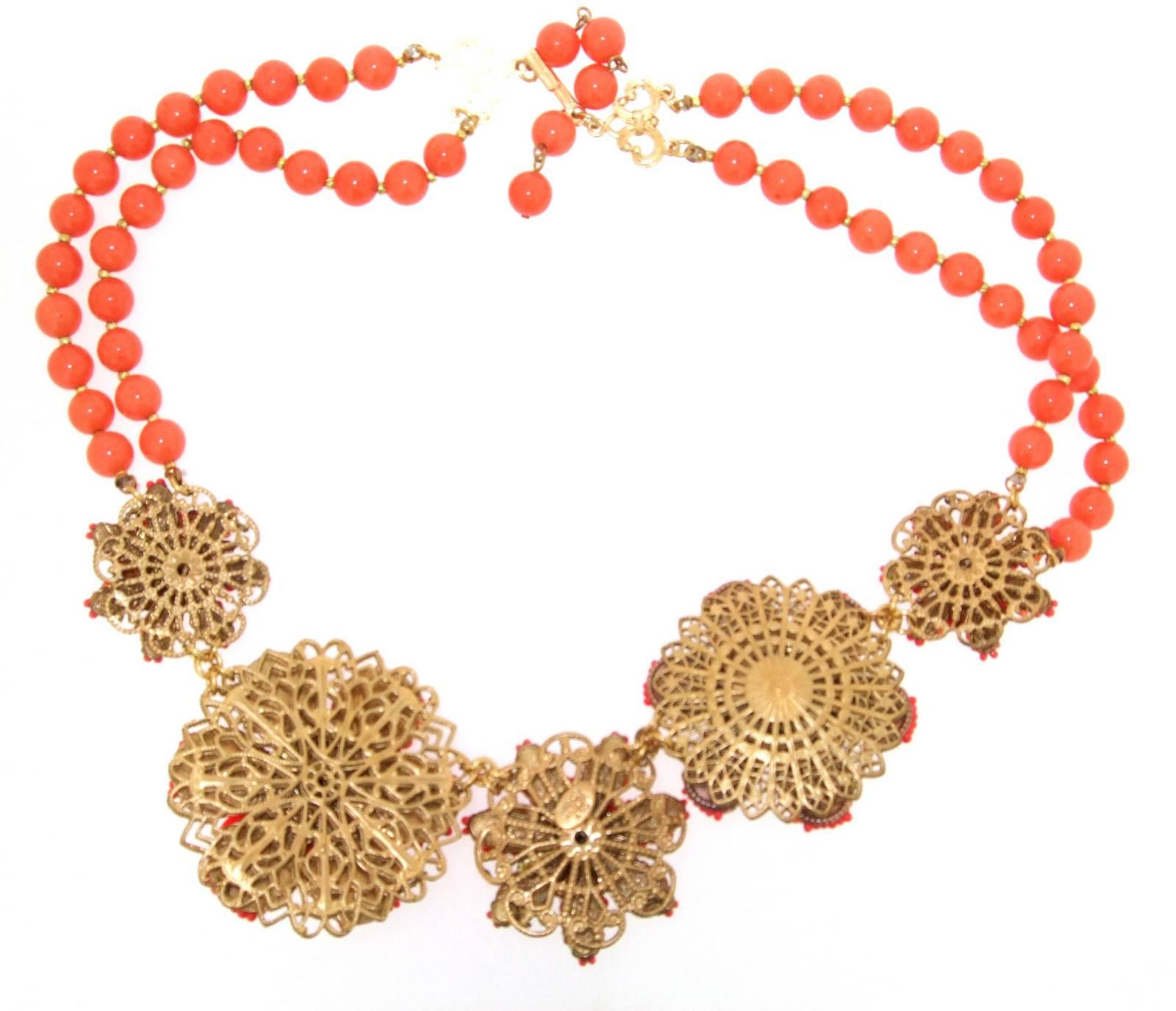 Modern Stanley Hagler NYC Coral Necklace For Sale