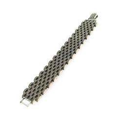Silver Marcasite Chain Mail Art Deco Style Bracelet