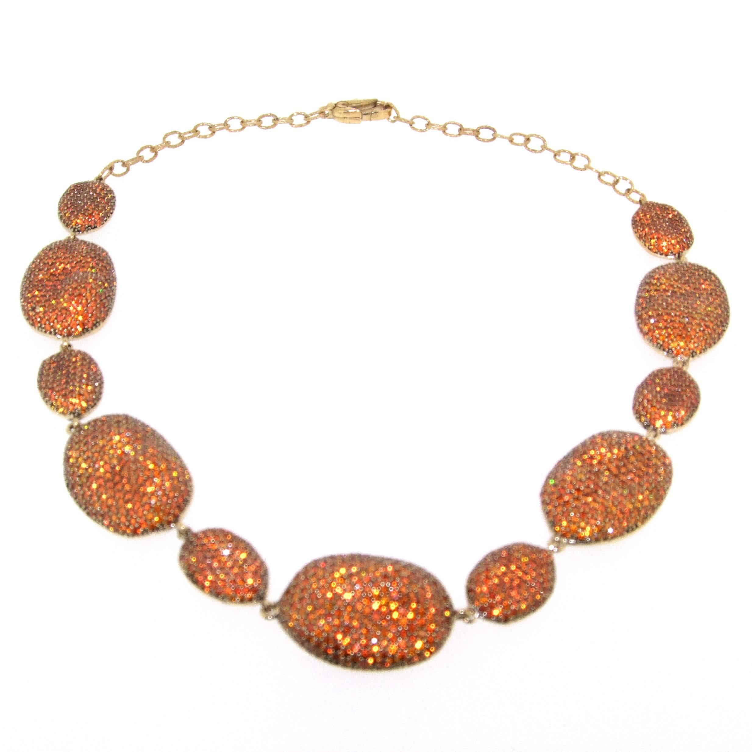 Amber Crystal Rococo Necklace by JCM London For Sale 2