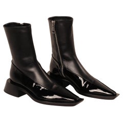 Mugler H&M Leather ankle boots size US 8.5 EUR 41 UK 7.5 Limited Edition NEW