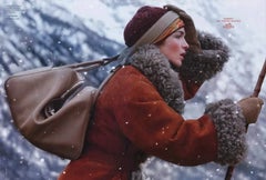 Hermès Jean Paul Gaultier FW 2008 Runway Ad Campaign Orange Shearling Jacket