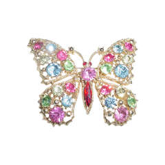 Retro large butterfly brooch by Weiss