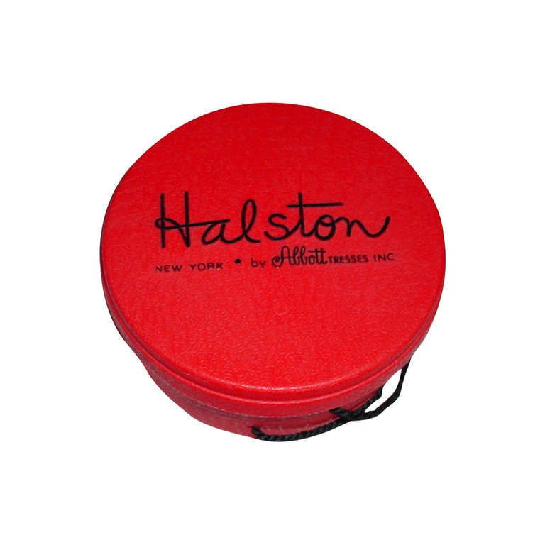 1960s Halston small Hat Box Wig Box For Sale