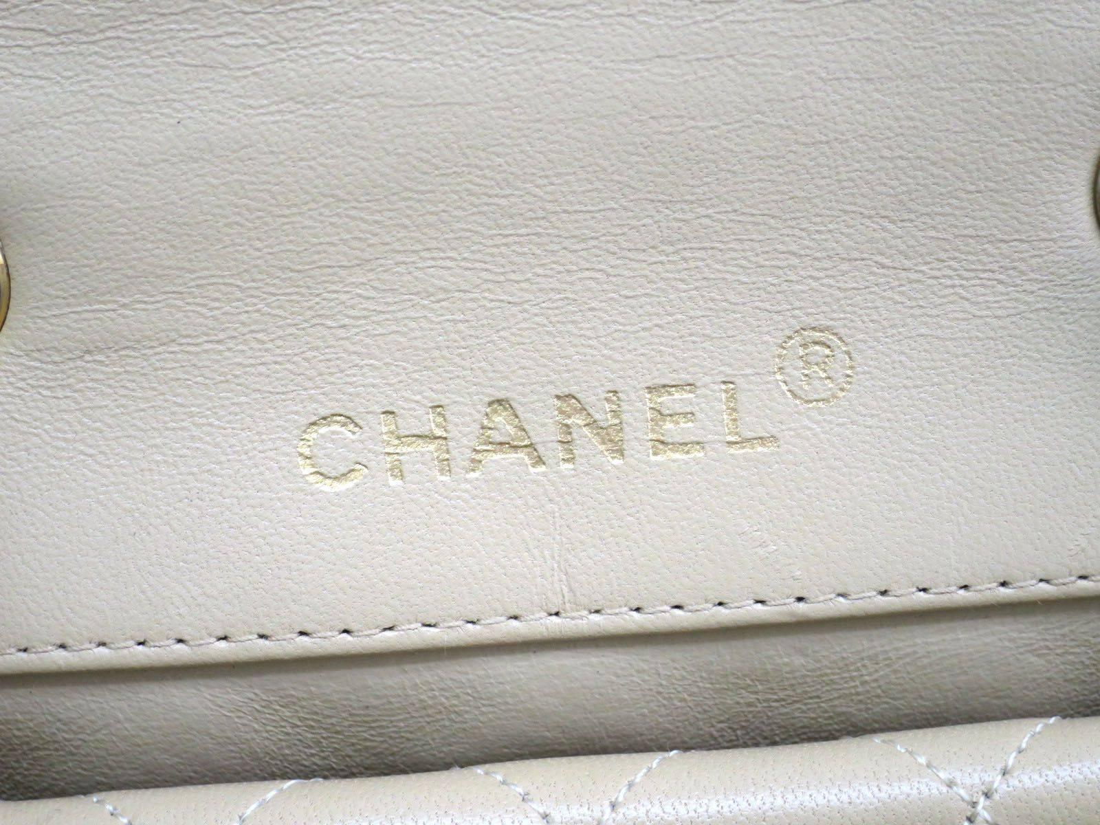 Chanel Rare Vintage Beige and Brown Two Tone Calfskin Gold HW Flap Shoulder Bag 4