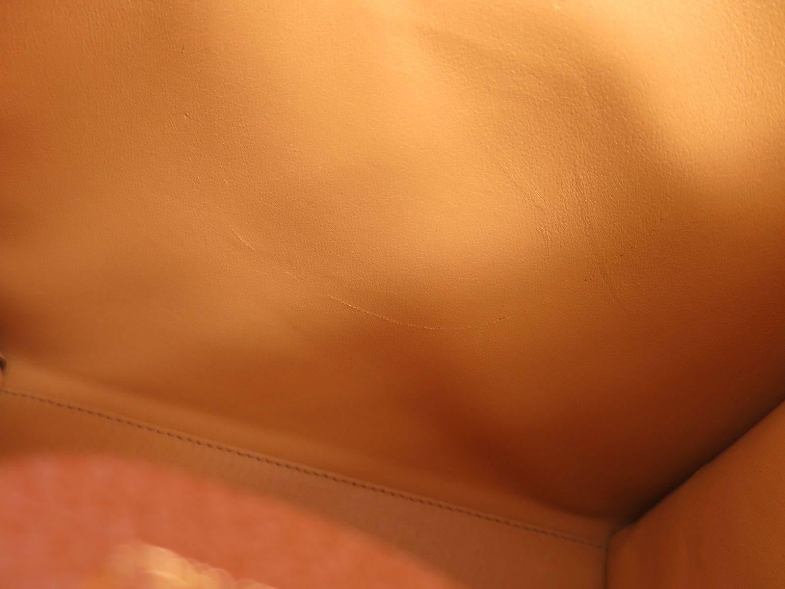 Gucci Cognac Braun Leder Gold Hardware Kelly Box Top Handle Umhängetasche Damen